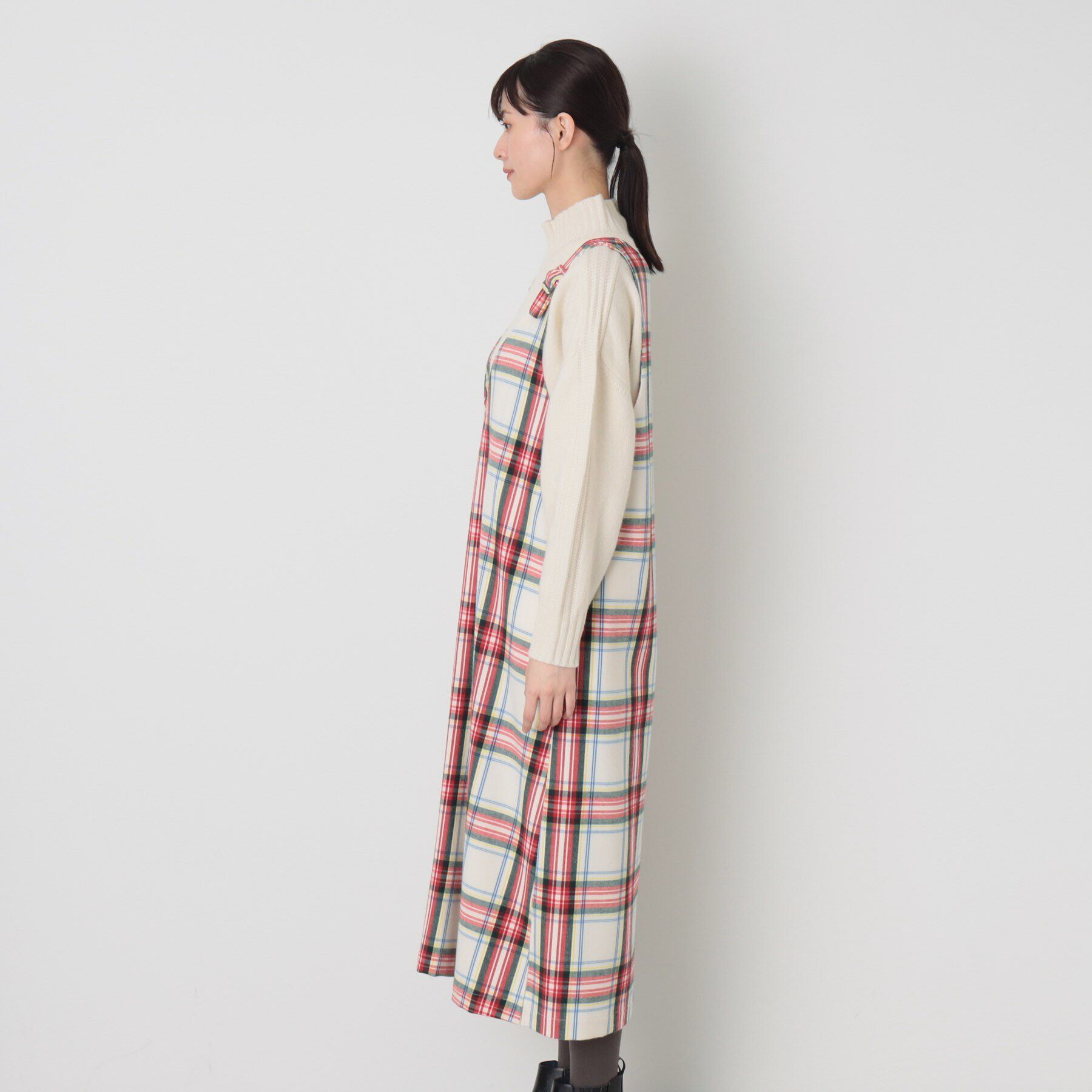 Dessin「【洗える】チェック柄ジャンパースカート」|ワンピース|