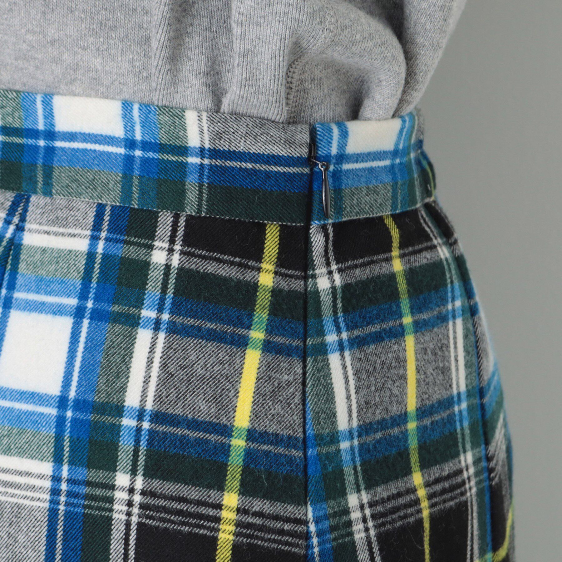 Dessin「【洗える】起毛チェック柄切替フレアースカート（XS～L）」|スカート|