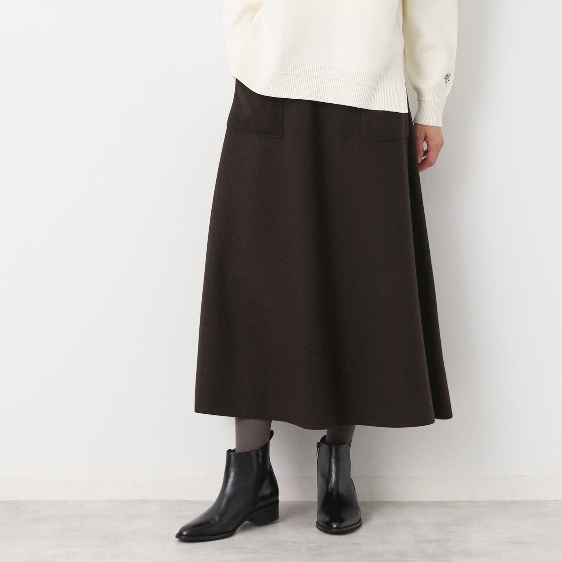 Dessin「【7色展開・後ろゴム】フレアメルトンスカート（XS～L）」|スカート|