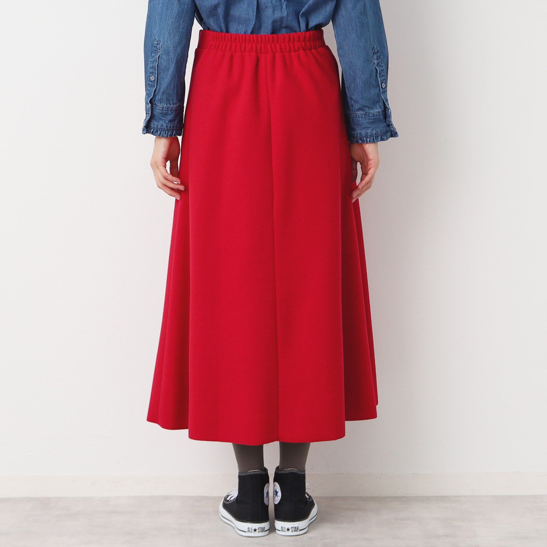 Dessin「【7色展開・後ろゴム】フレアメルトンスカート（XS～L）」|スカート|