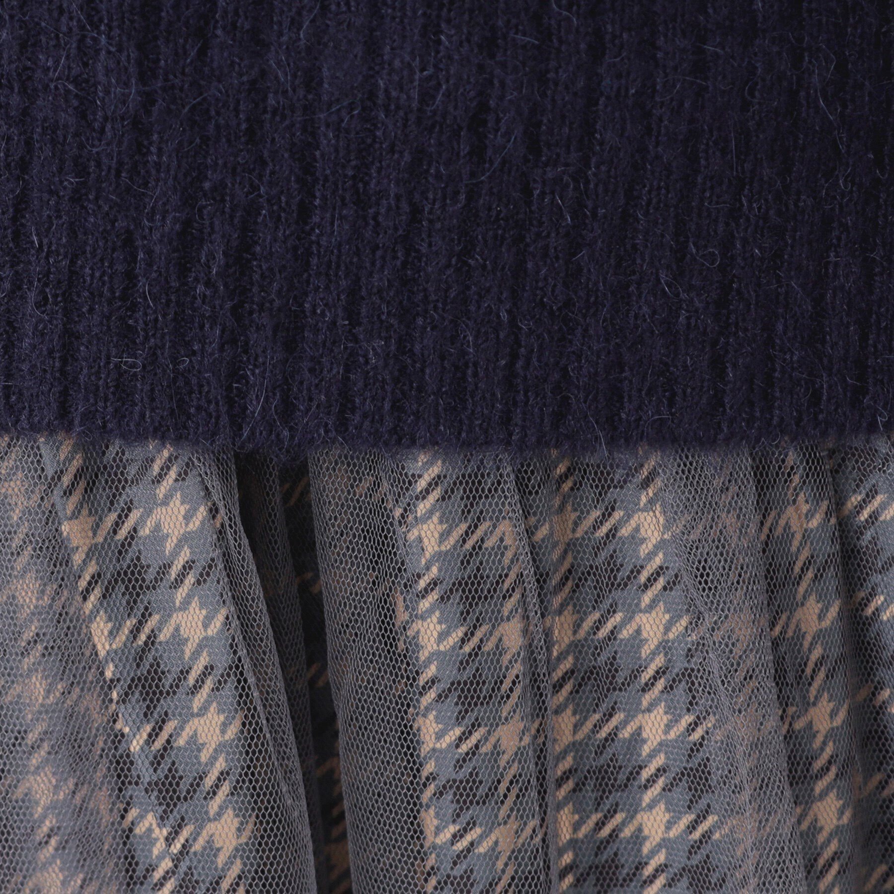 Dessin「【洗える】チュールスカート付ニットワンピース」|ワンピース|