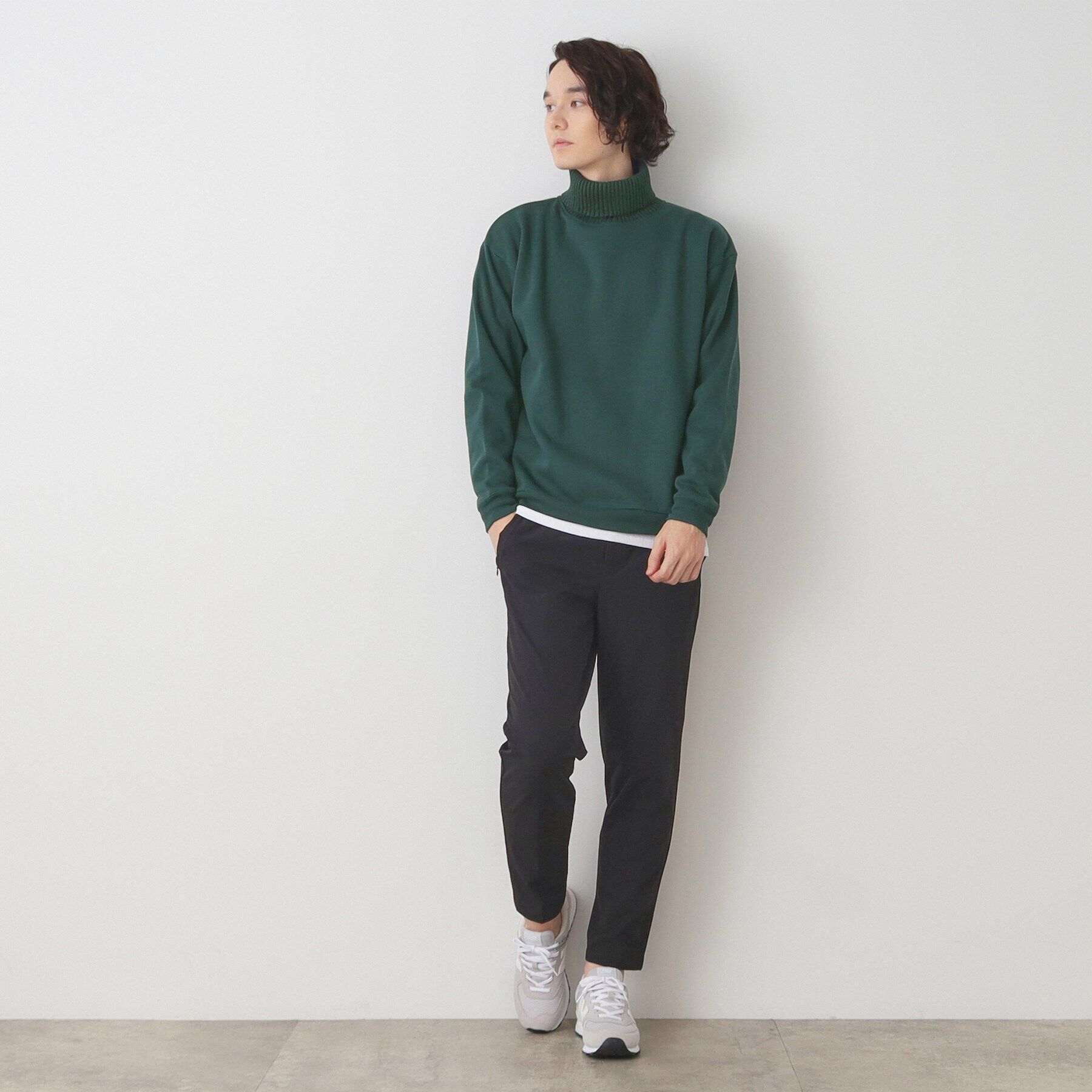 Dessin「ニットタートル切替ジャージ」|パーカー|