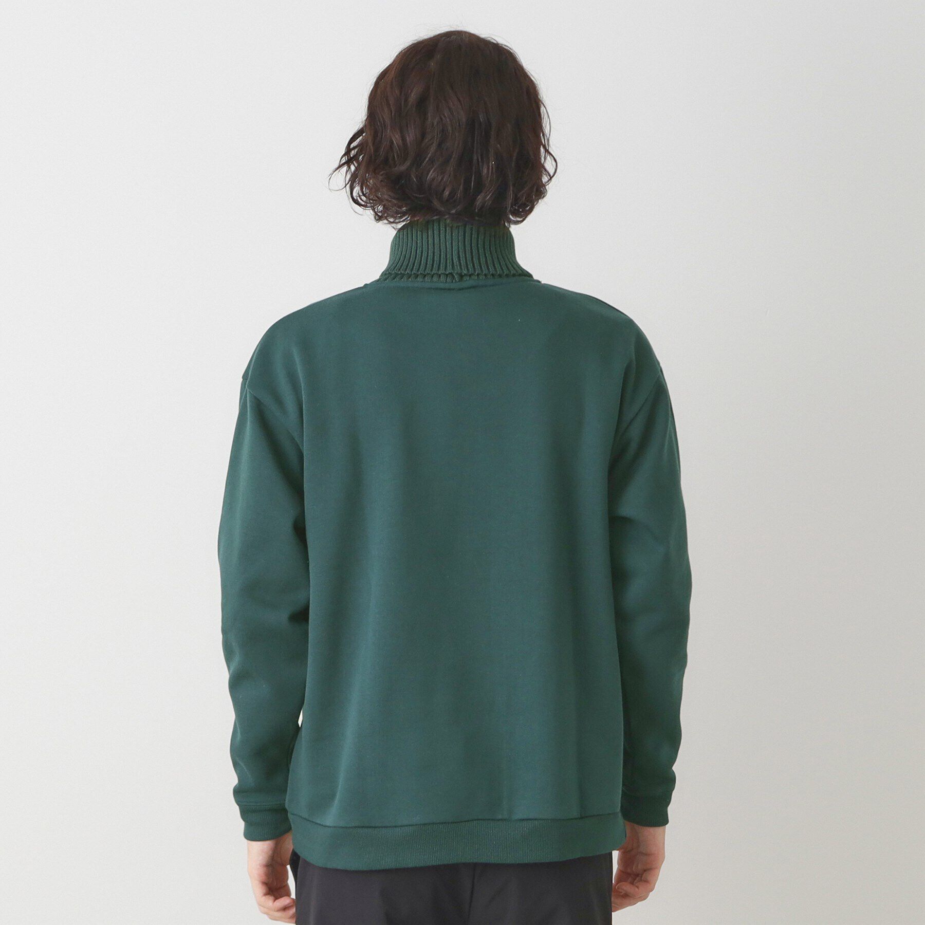 Dessin「ニットタートル切替ジャージ」|パーカー|