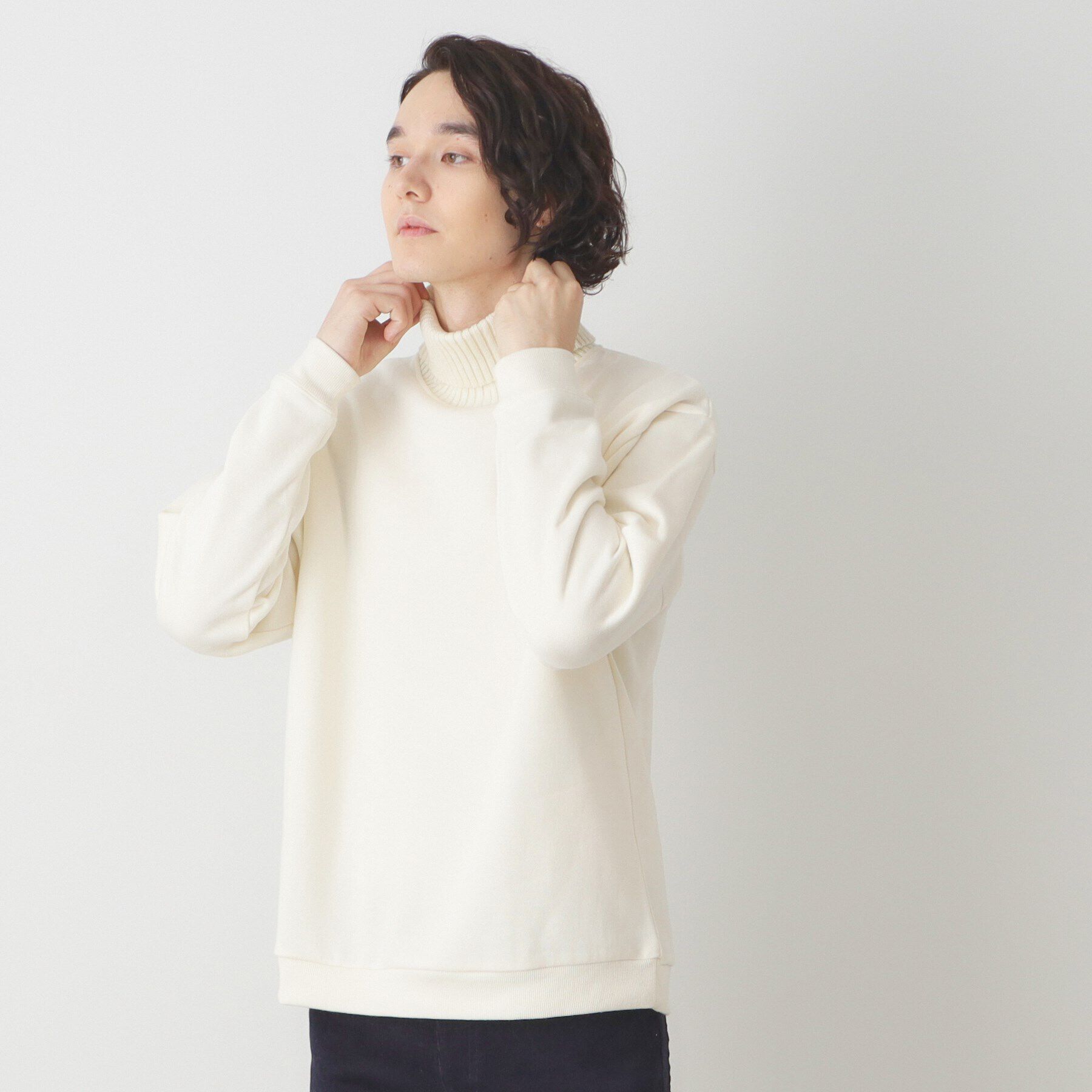 Dessin「ニットタートル切替ジャージ」|パーカー|