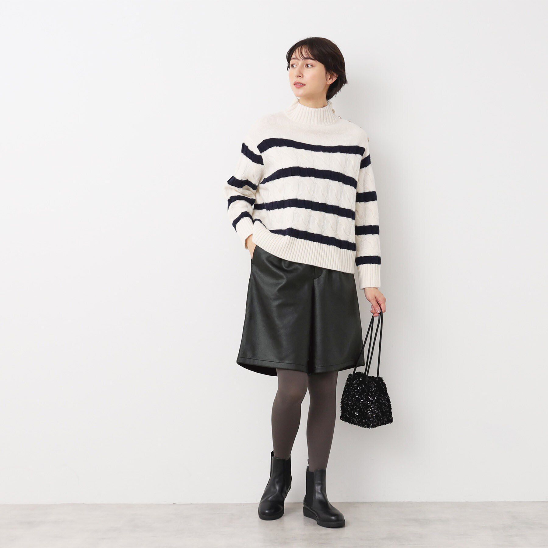 Dessin「【洗える】レザー調ハーフパンツ」|その他|