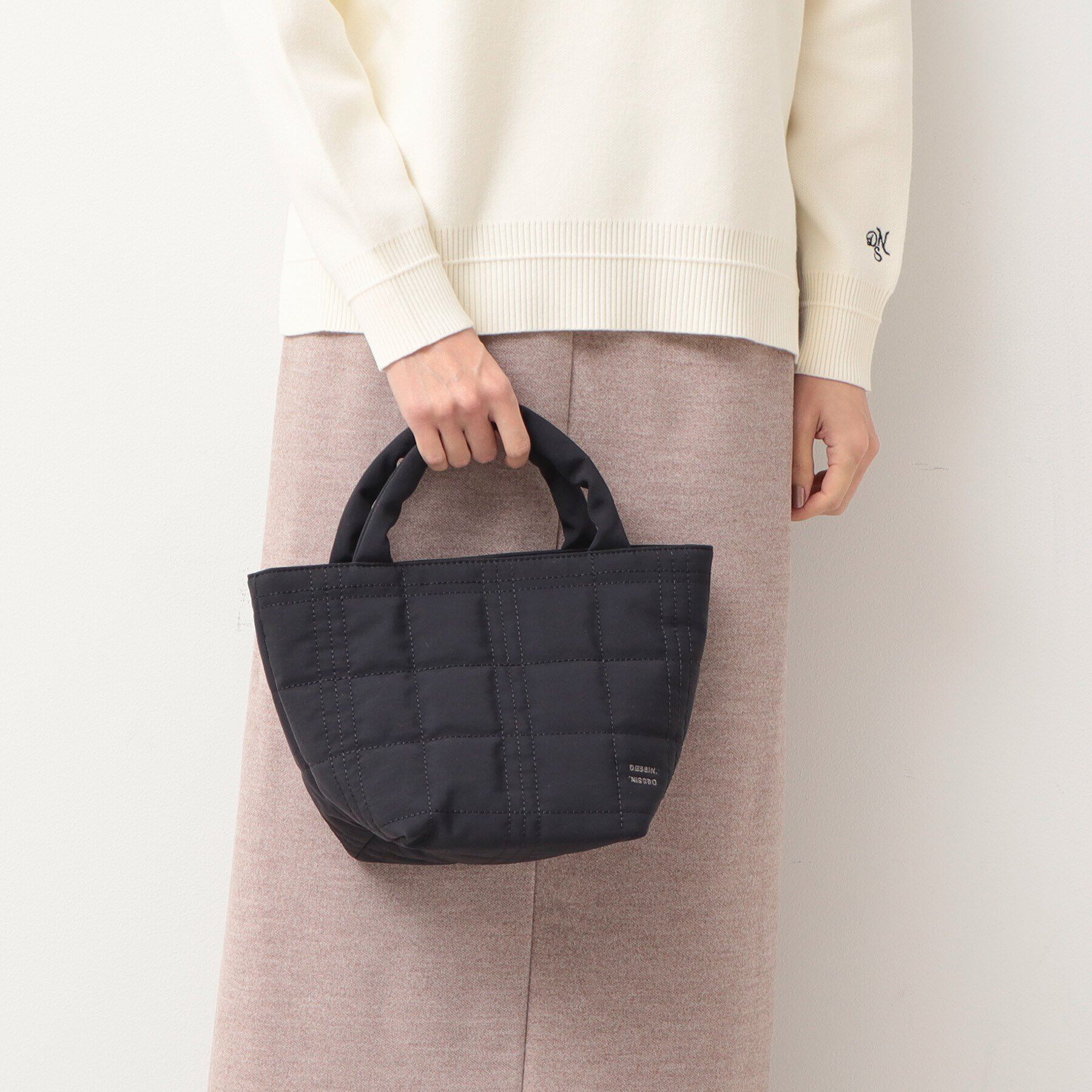 Dessin「【軽量・2WAY】オリジナルキルトミニトート」|トートバッグ|ブラック(019)