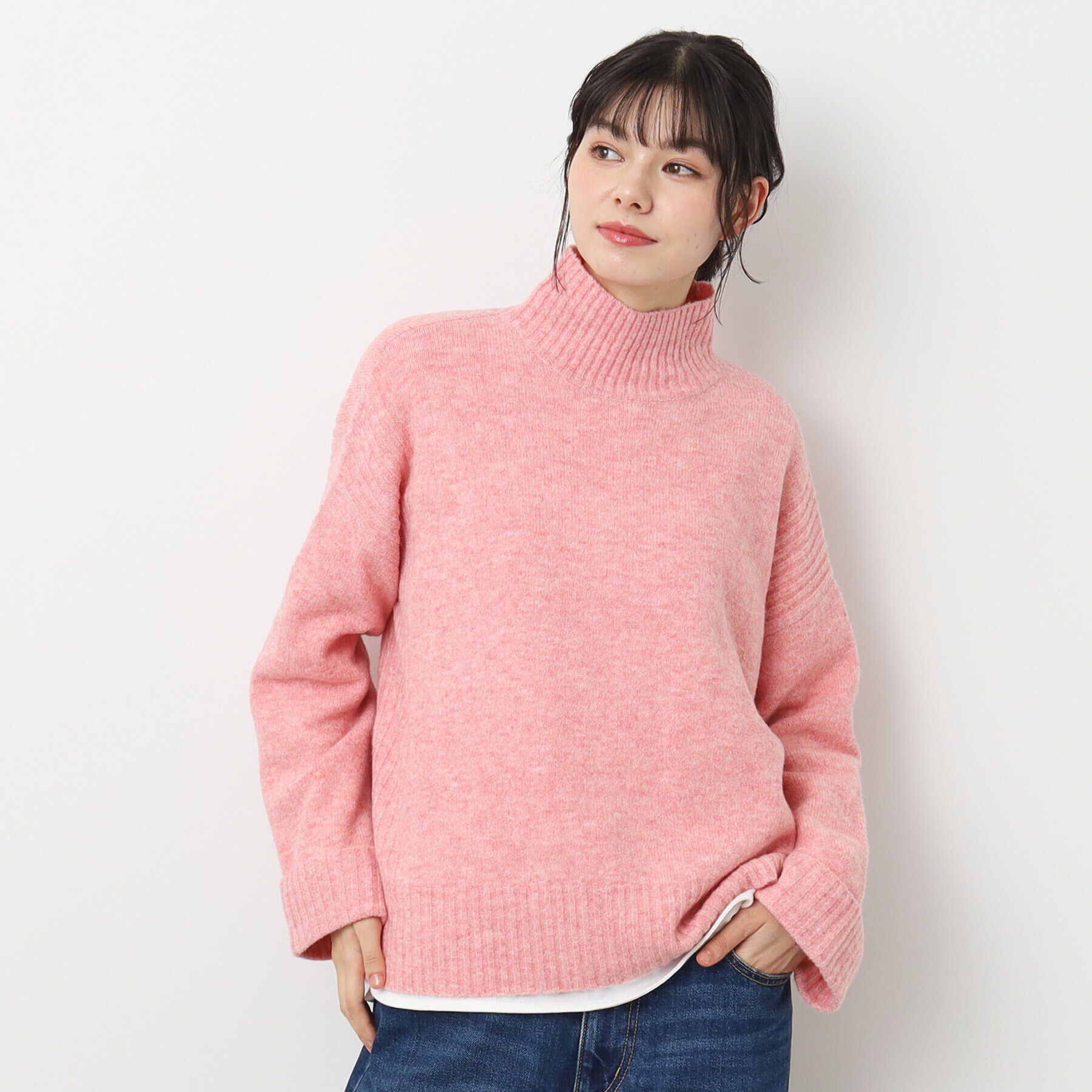 Dessin「【洗える】フェアリーハイネックニット（XS～L）」|ニット・セーター|