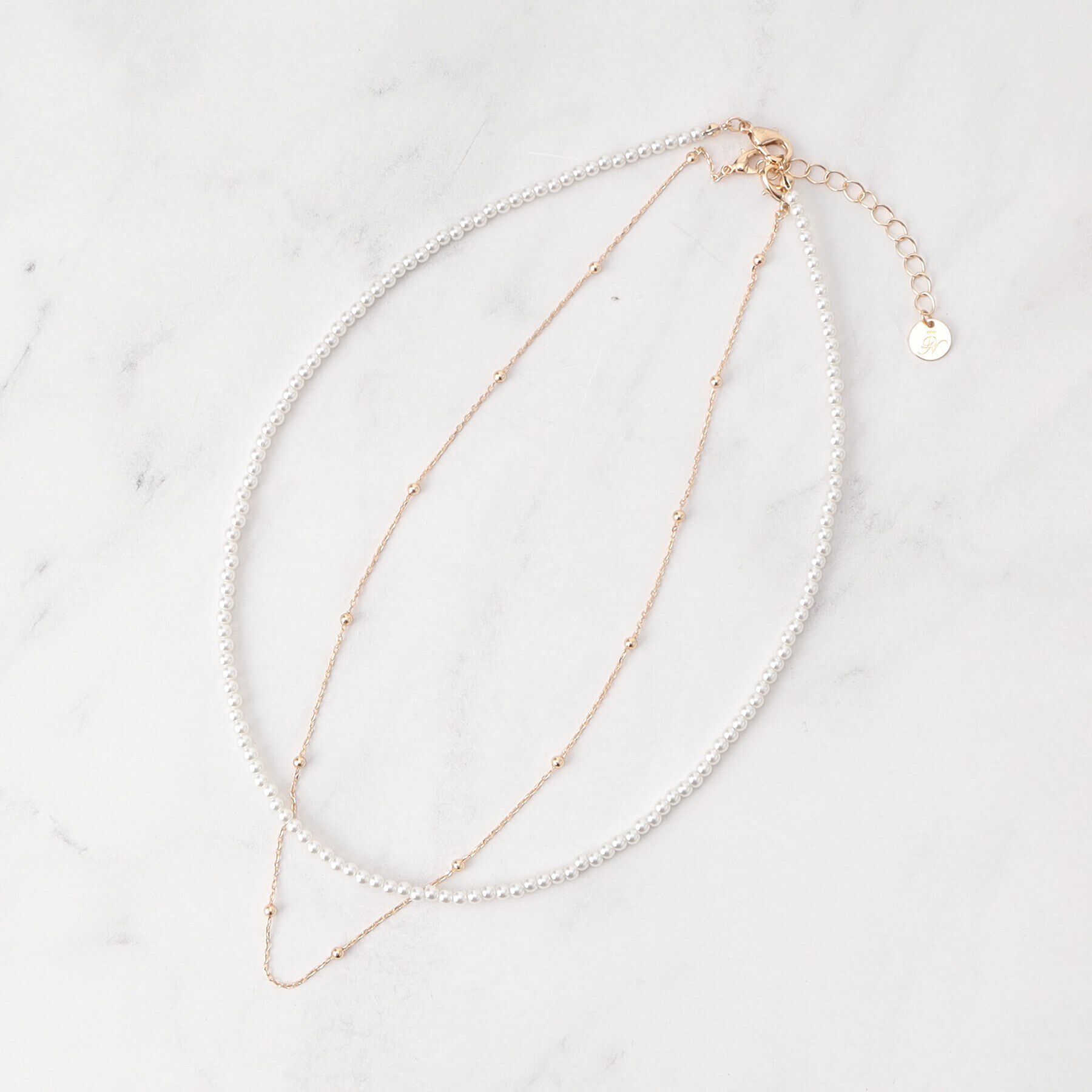 Dessin「【入卒／セレモニー】ガラスパールネックレス」|ネックレス|ホワイト(002)