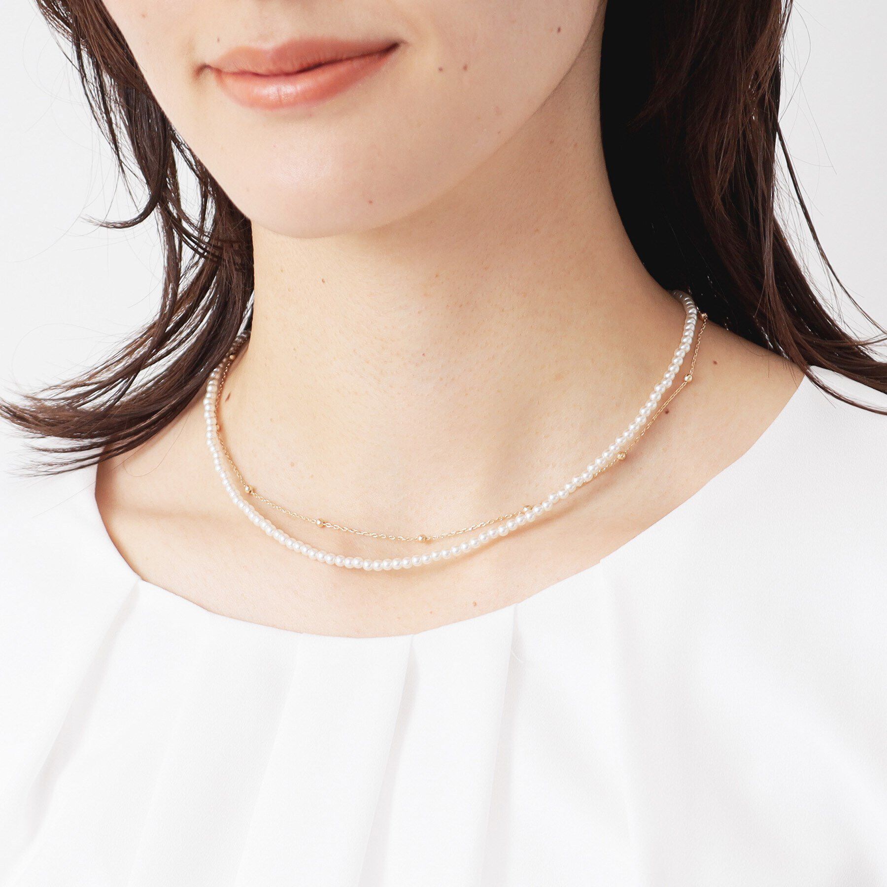 Dessin「【入卒／セレモニー】ガラスパールネックレス」|ネックレス|