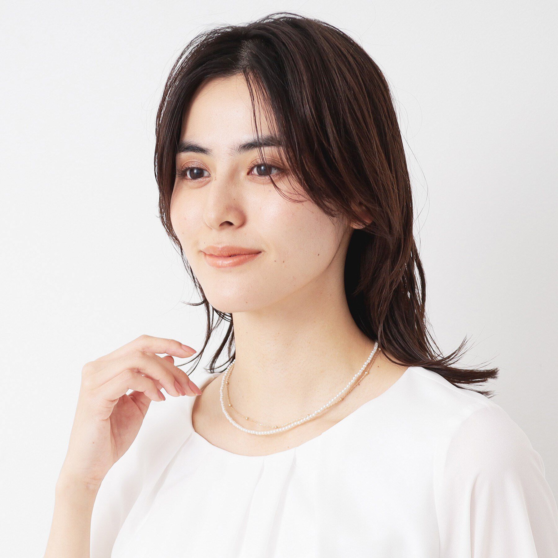 Dessin「【入卒／セレモニー】ガラスパールネックレス」|ネックレス|