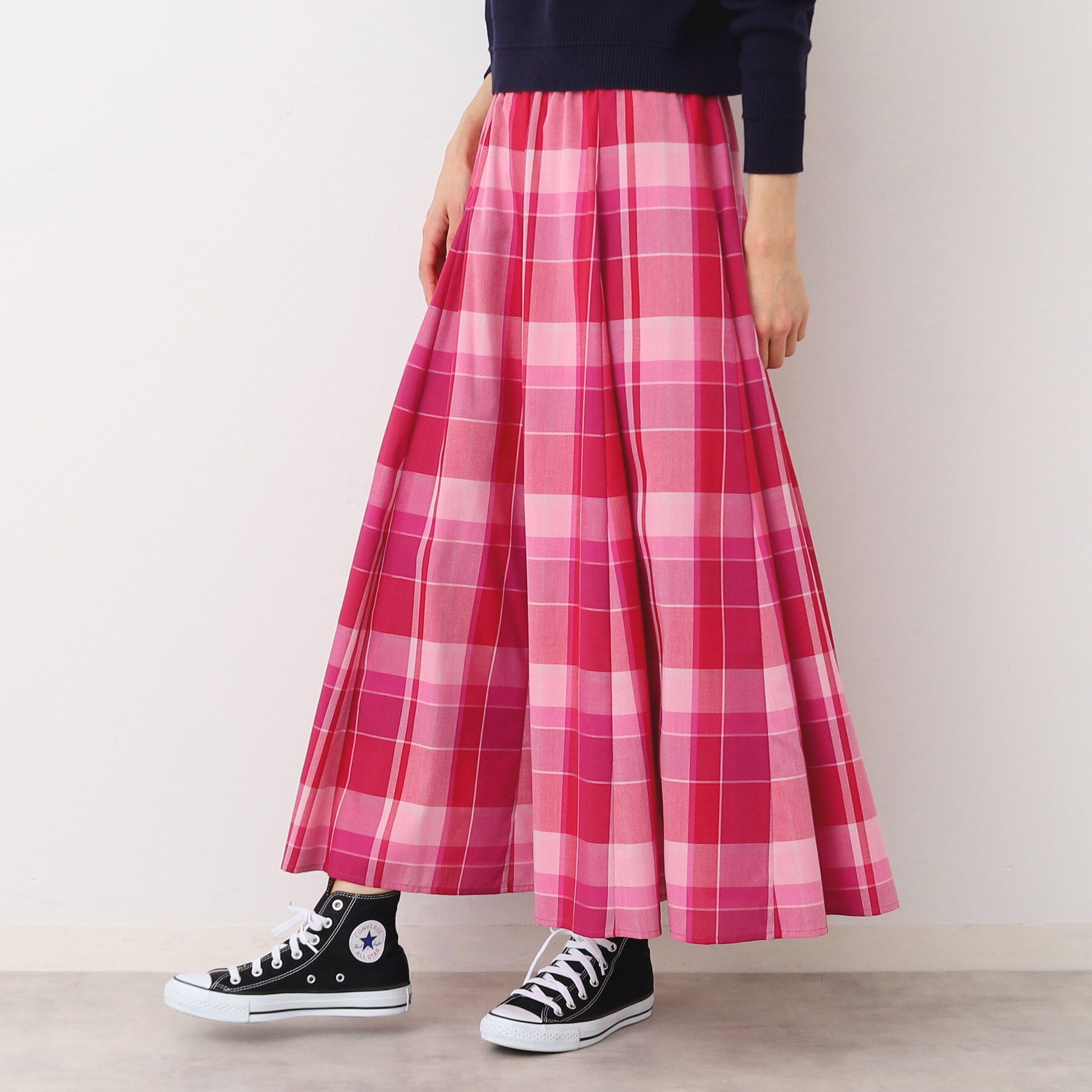 Dessin「【ウエストゴム・4サイズ展開】映えチェック柄スカート（XS～L）」|スカート|
