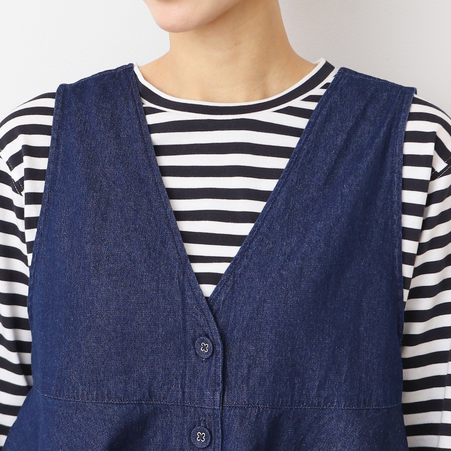 Dessin「【洗える】デニムペプラムベスト」|ベスト・ジレ|