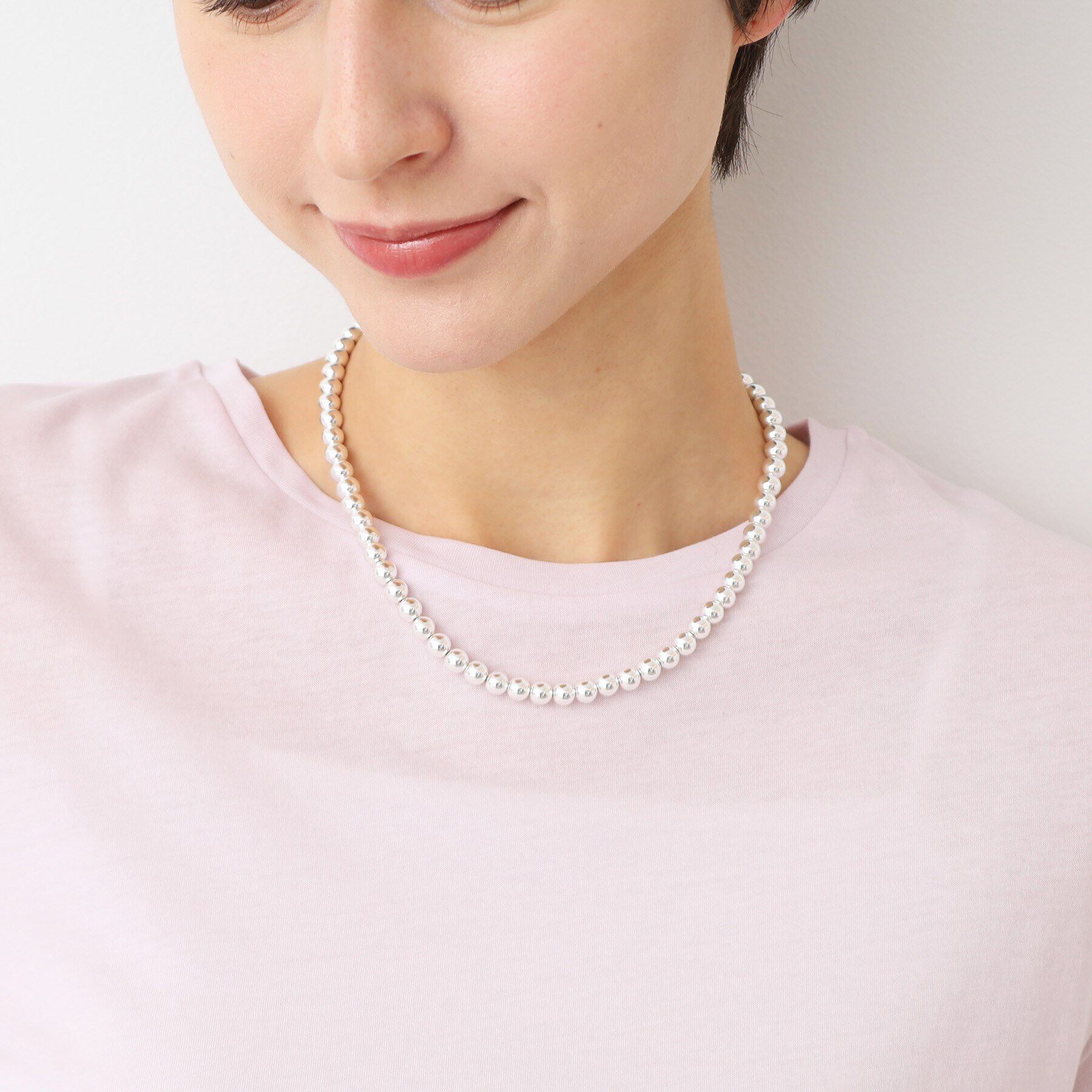 Dessin「シルバーボールチェーンショートネックレス」|ネックレス|