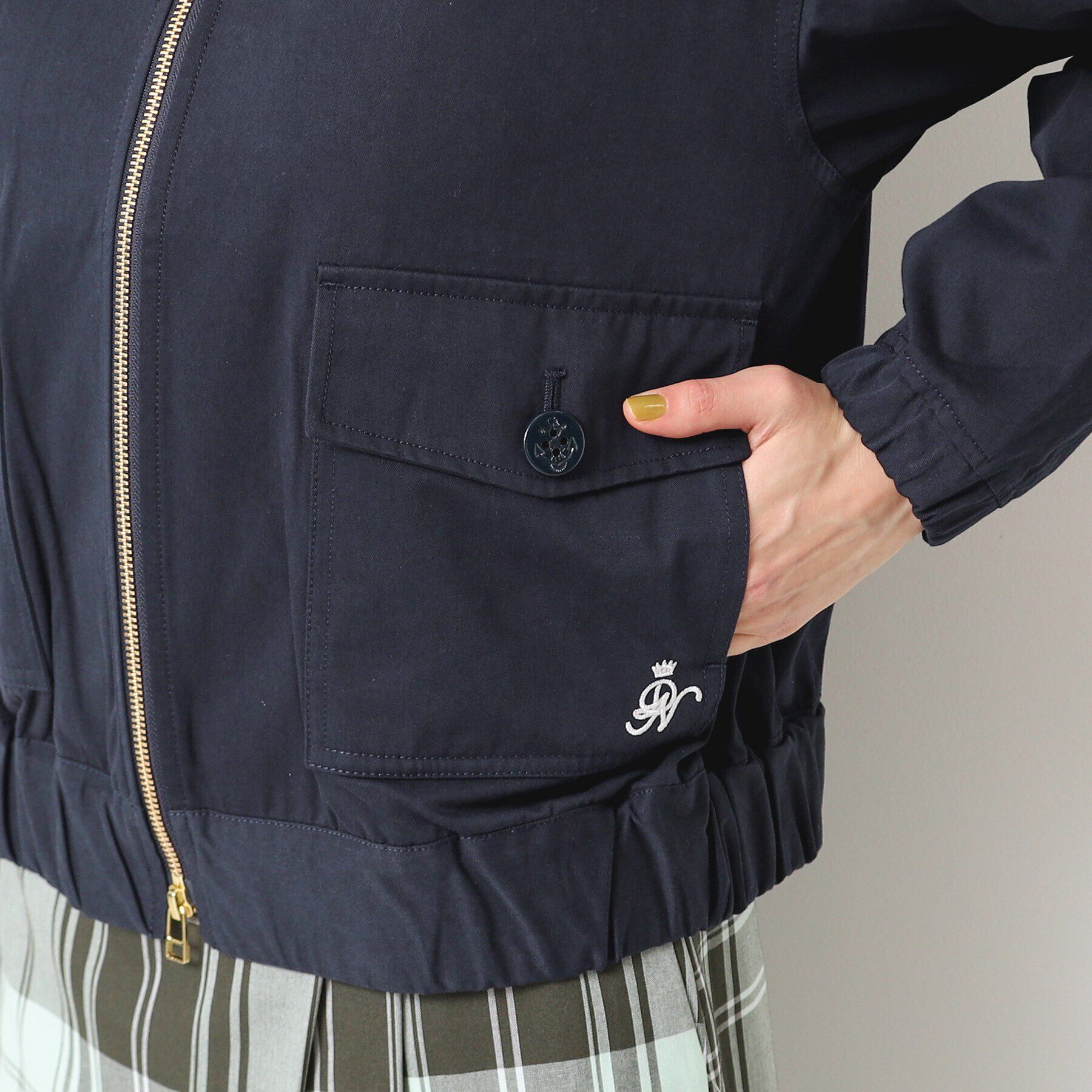 Dessin「【洗える】セーラーカラージップジャケット」|ブルゾン・スタジャン|