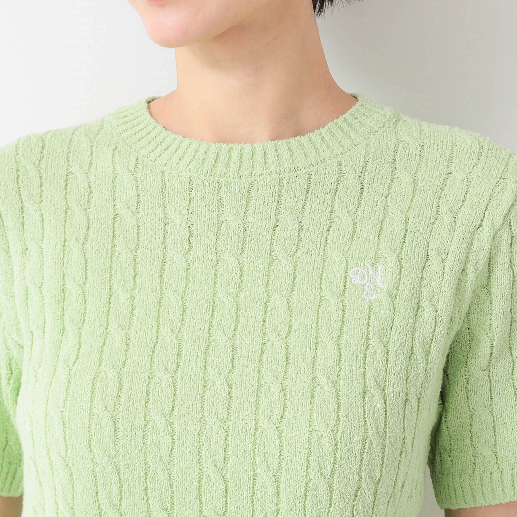 Dessin「【洗える】ケーブルクルーネックニット」|ニット・セーター|