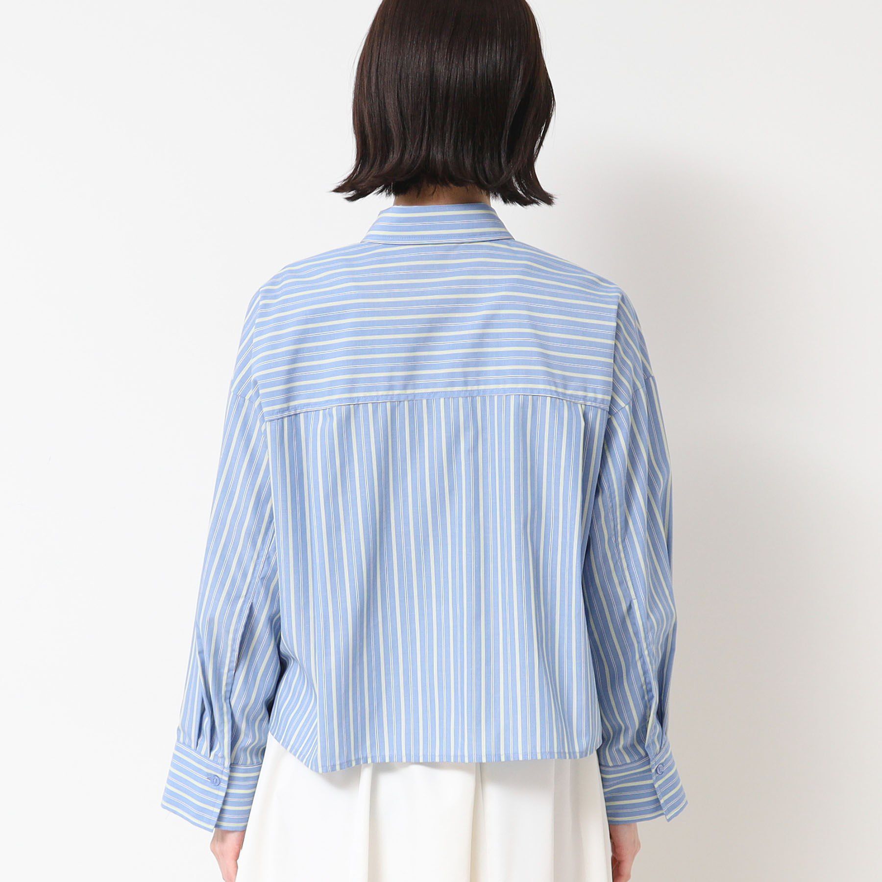 Dessin「【洗える・4サイズ展開】ポケット付きクロップド丈シャツ（XS～L）」|シャツ・ブラウス|