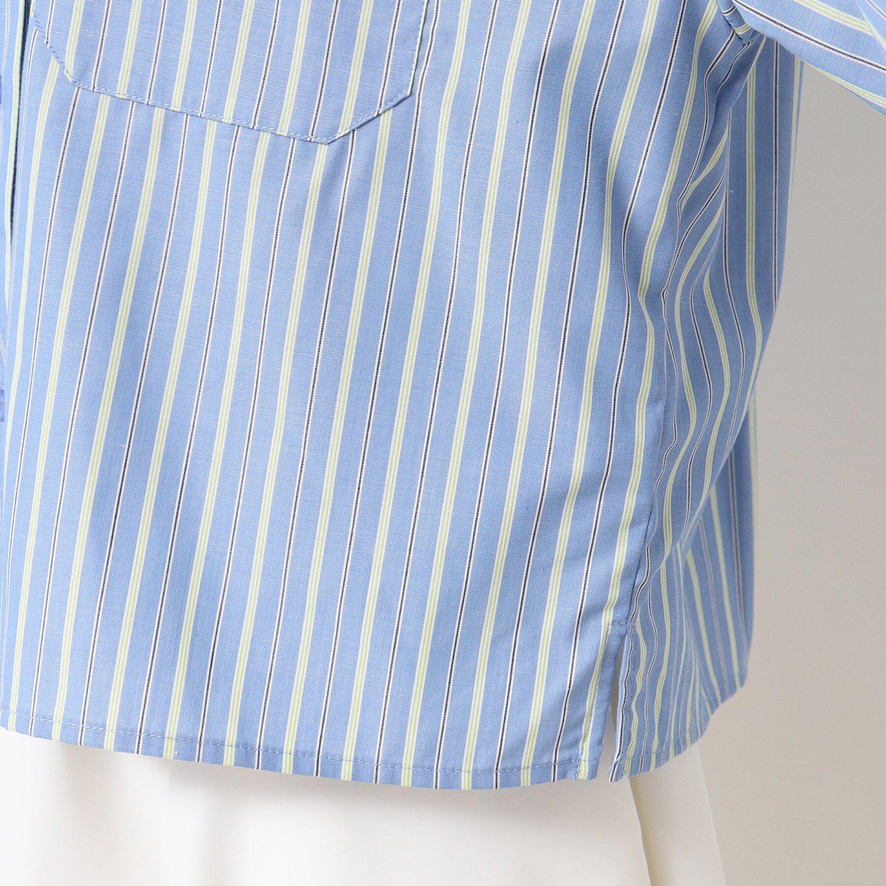 Dessin「【洗える・4サイズ展開】ポケット付きクロップド丈シャツ（XS～L）」|シャツ・ブラウス|