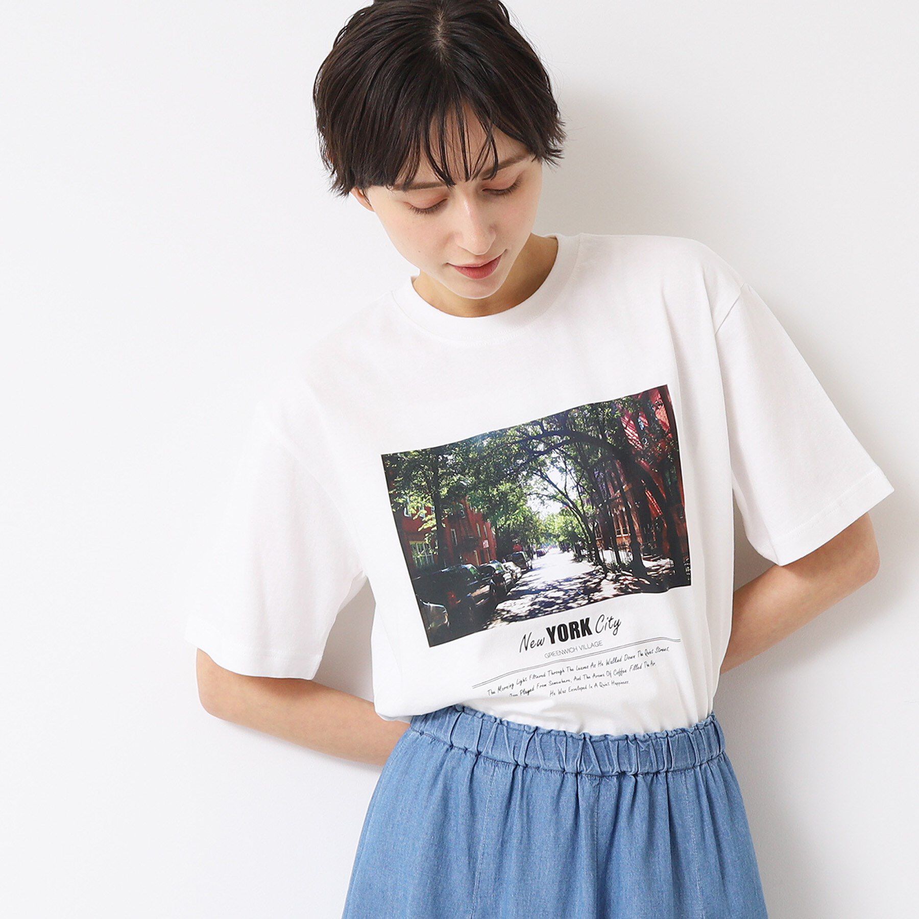 Dessin「【ユニセックス】フォトTシャツ」|Tシャツ・カットソー|ホワイト(001)