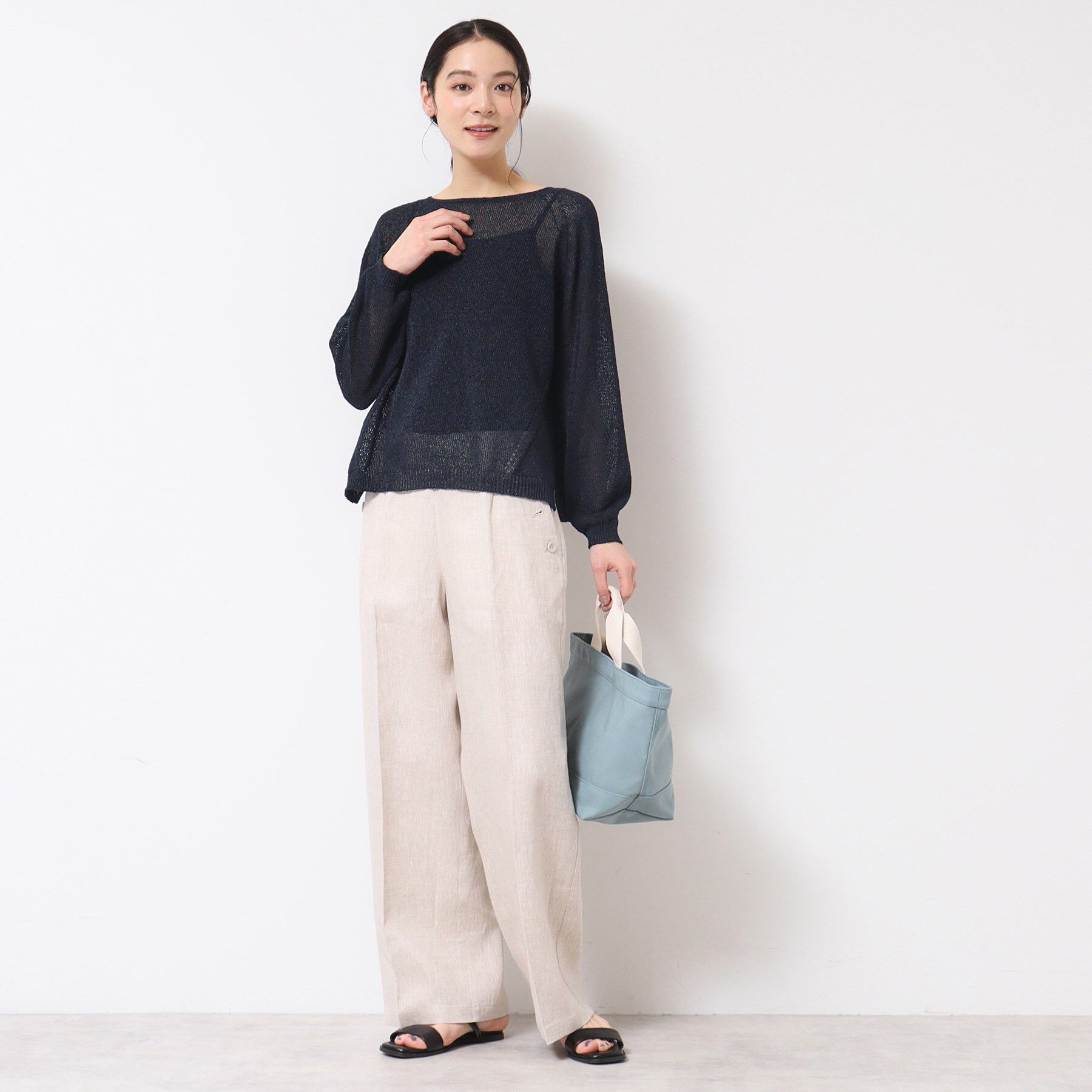 Dessin「【日本製・洗える】ホールガーメントシアーニット」|ニット・セーター|