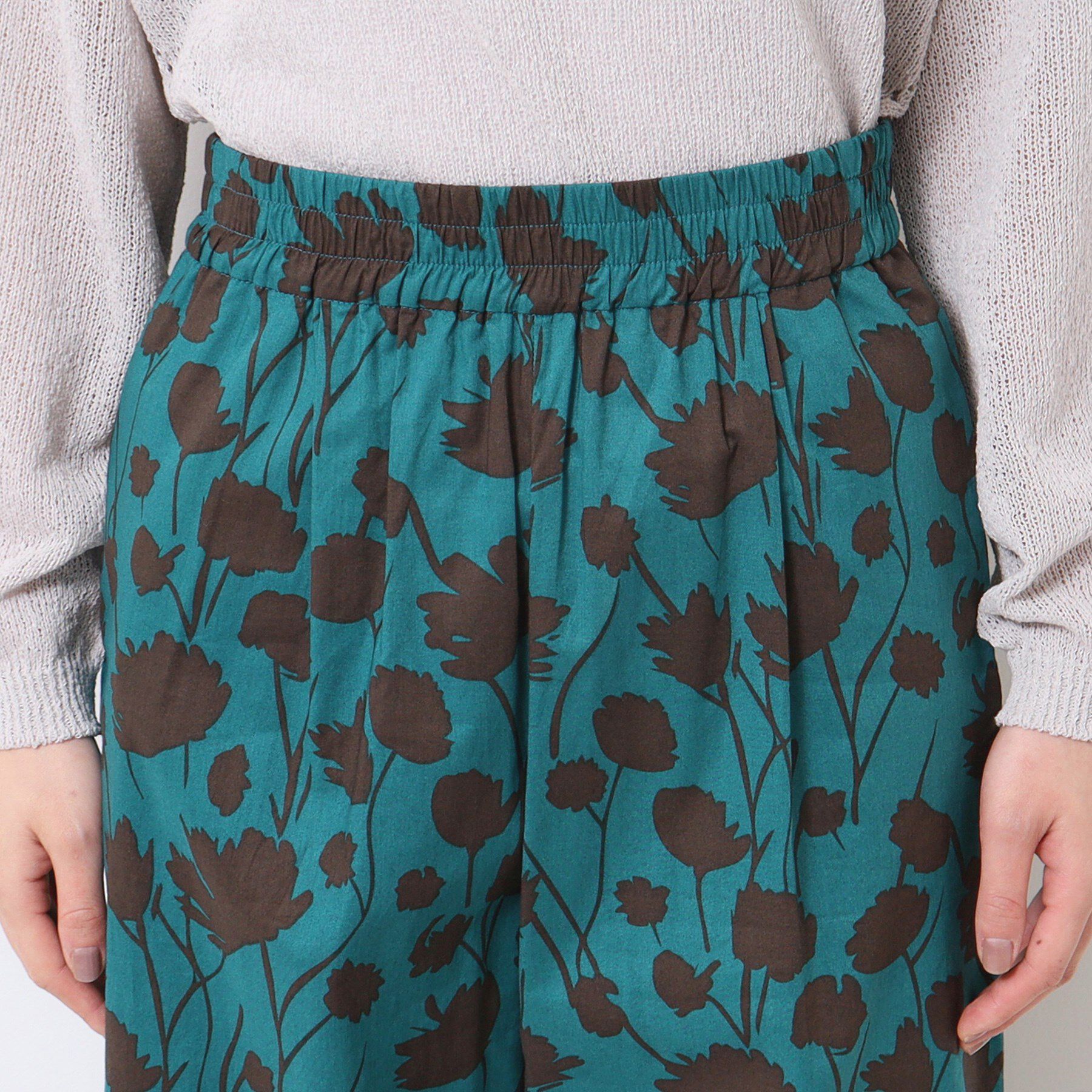 Dessin「【ウエストゴム・洗える】フラワープリントパンツ」|その他|