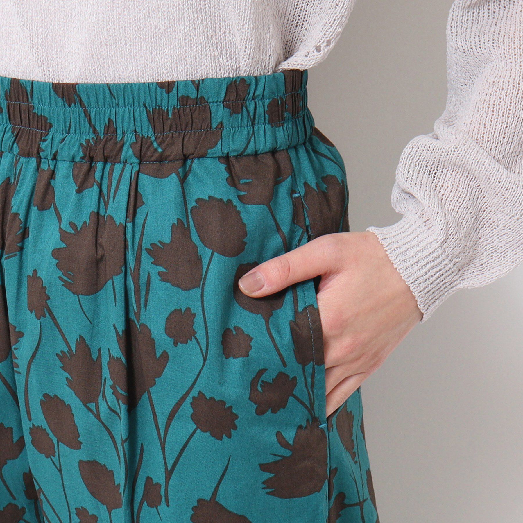 Dessin「【ウエストゴム・洗える】フラワープリントパンツ」|その他|