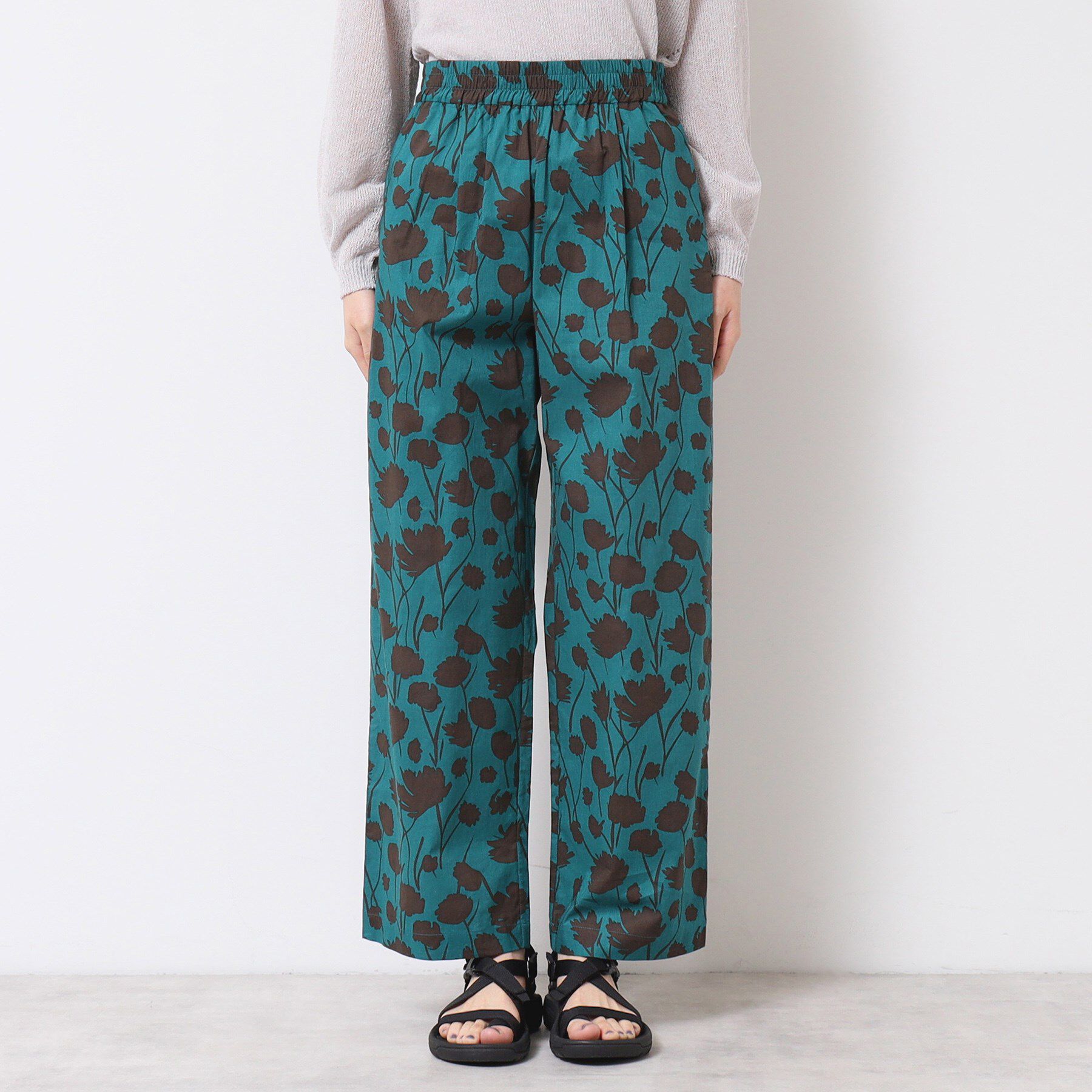 Dessin「【ウエストゴム・洗える】フラワープリントパンツ」|その他|