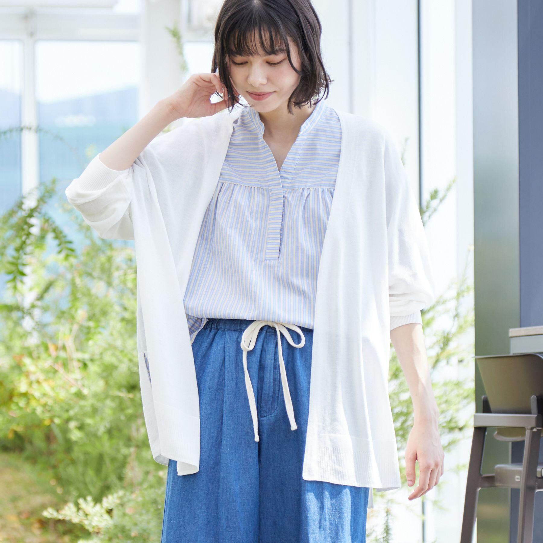 Dessin「【接触冷感・洗える】ドルマンスリーブひんやりカーディガン（S～L）」|カーディガン|