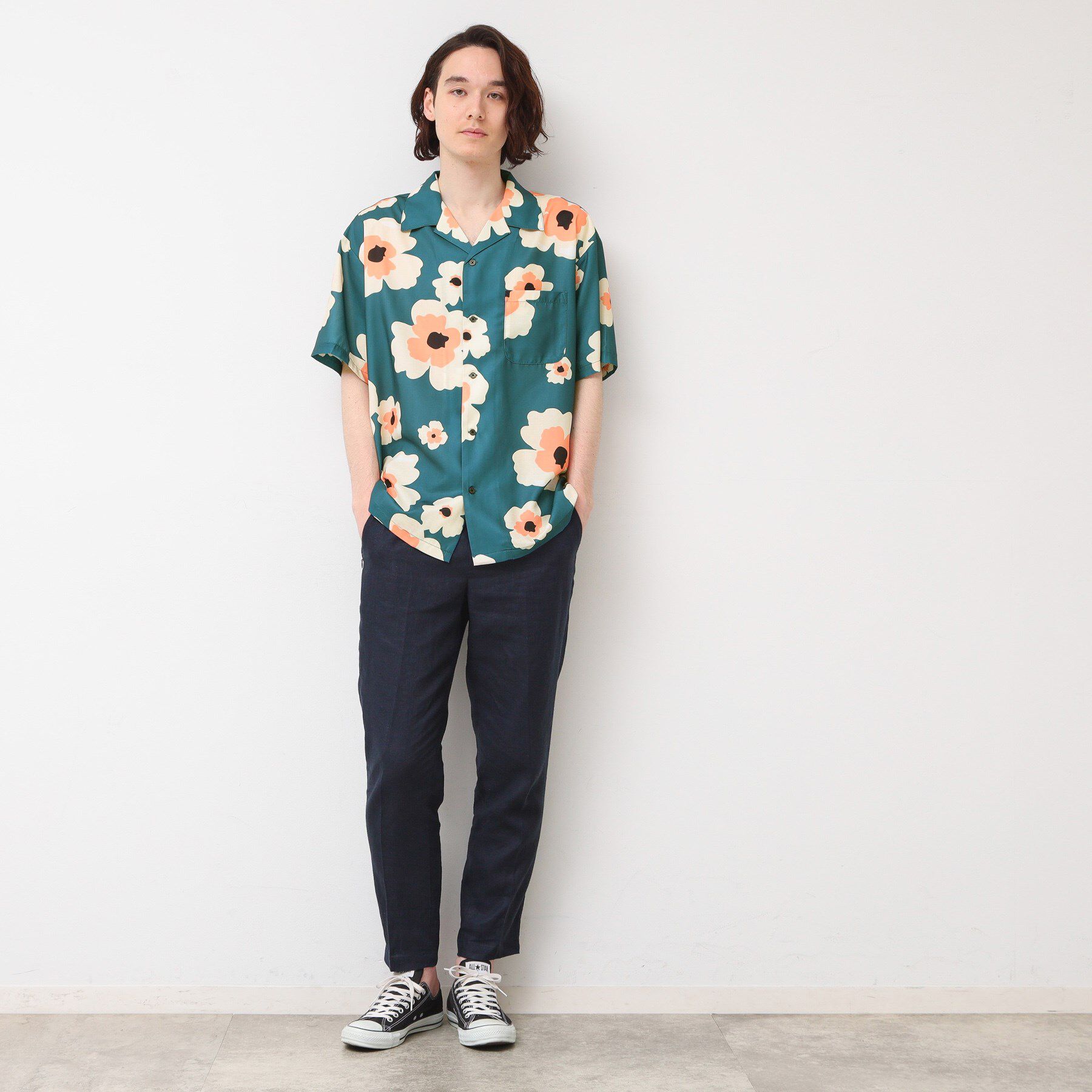 Dessin「【洗える】フラワープリントシャツ」|シャツ・ブラウス|