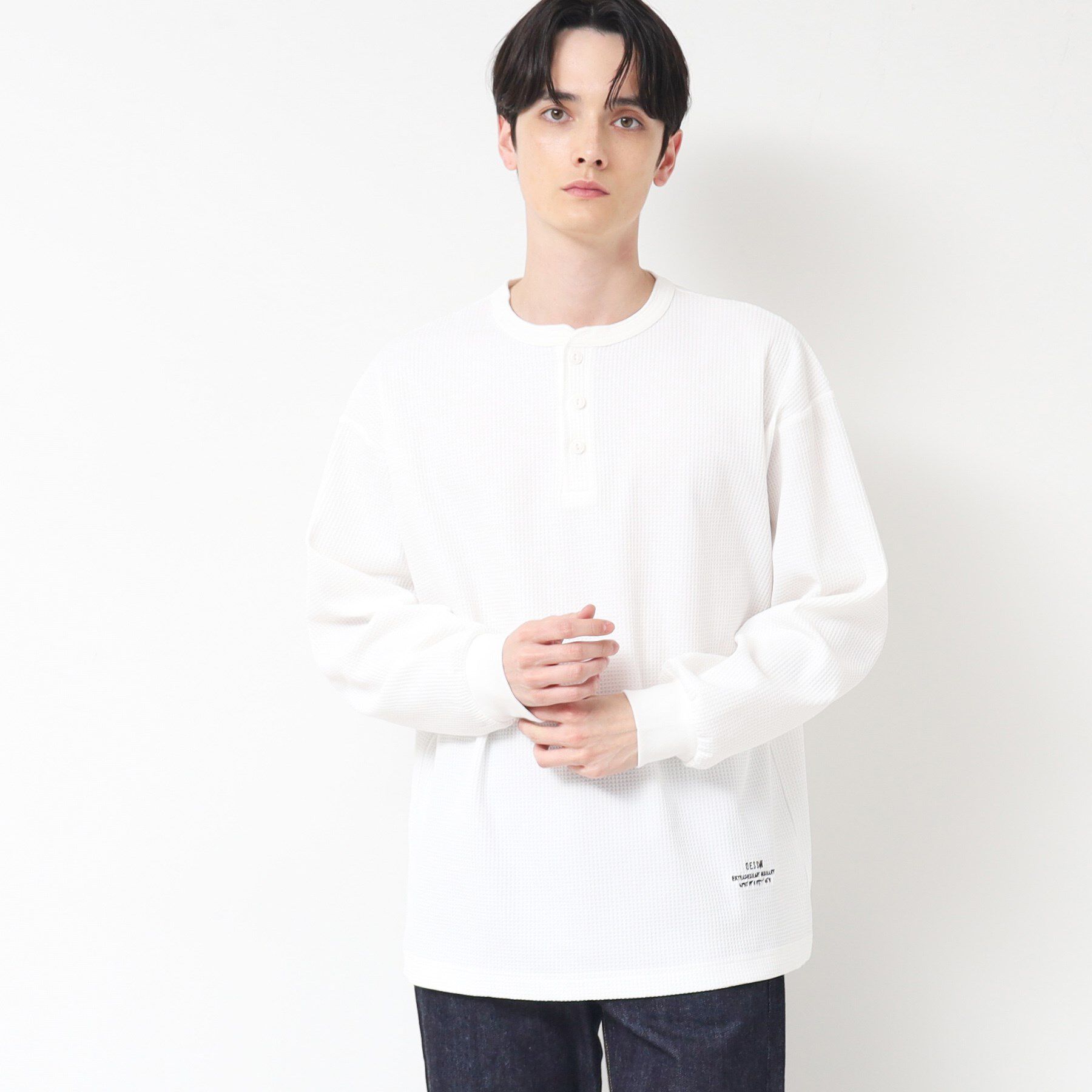 Dessin「【洗える】ワッフルロングスリーブTシャツ」|Tシャツ・カットソー|