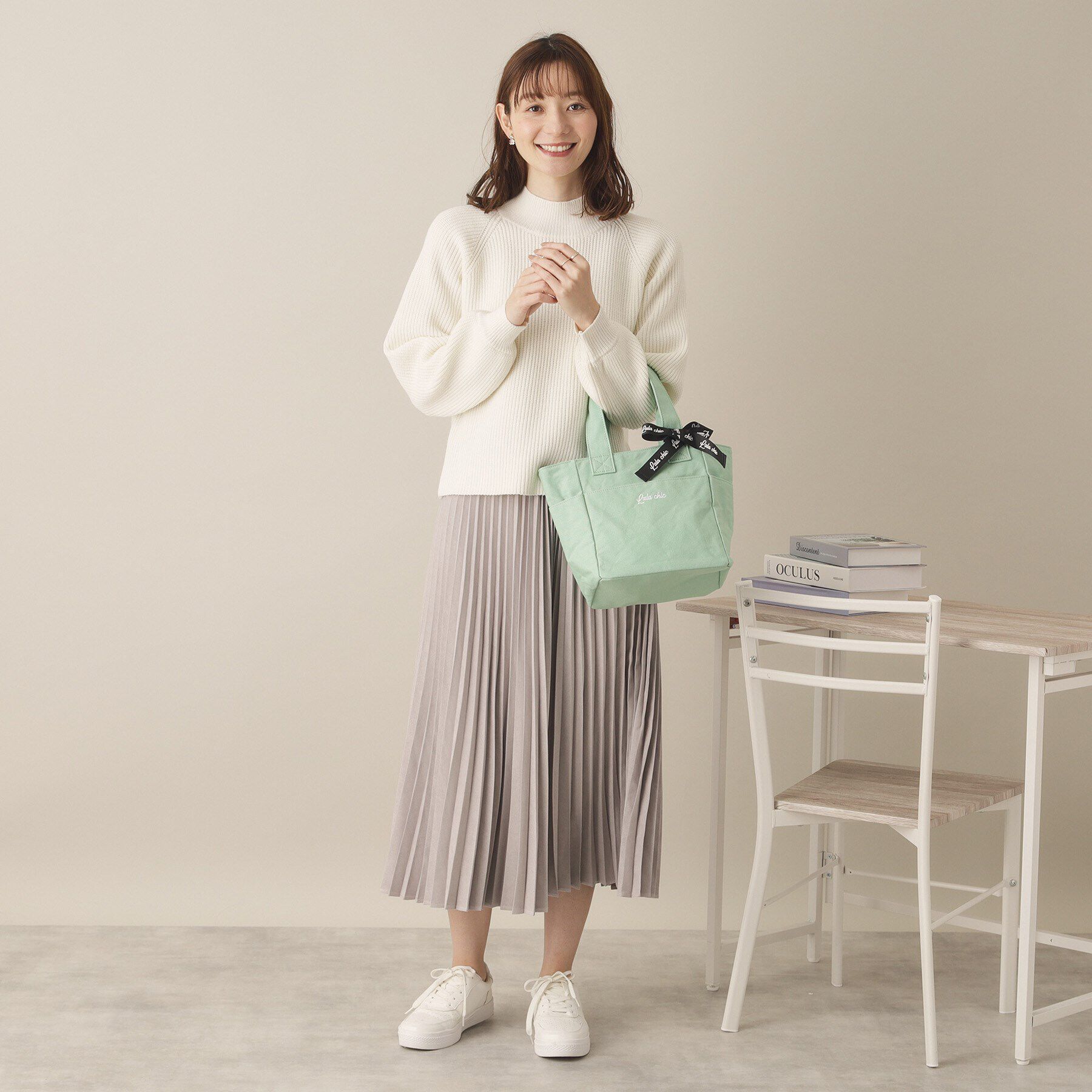 ITS&rsquo;DEMO「【7ポケット／推し活】クリアポケット付カラフルトート」|ハンドバッグ|