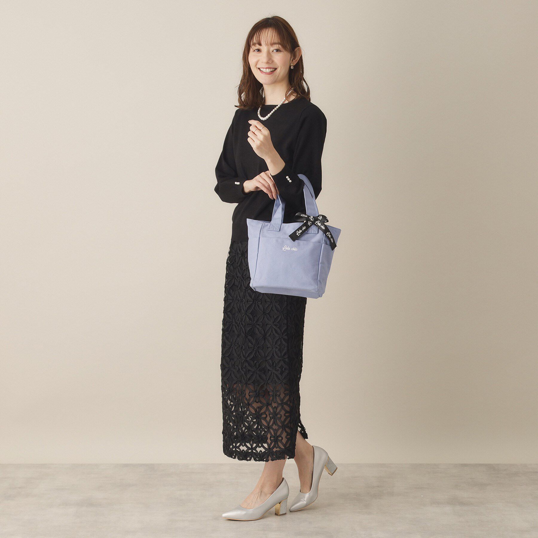 ITS&rsquo;DEMO「【7ポケット／推し活】クリアポケット付カラフルトート」|ハンドバッグ|