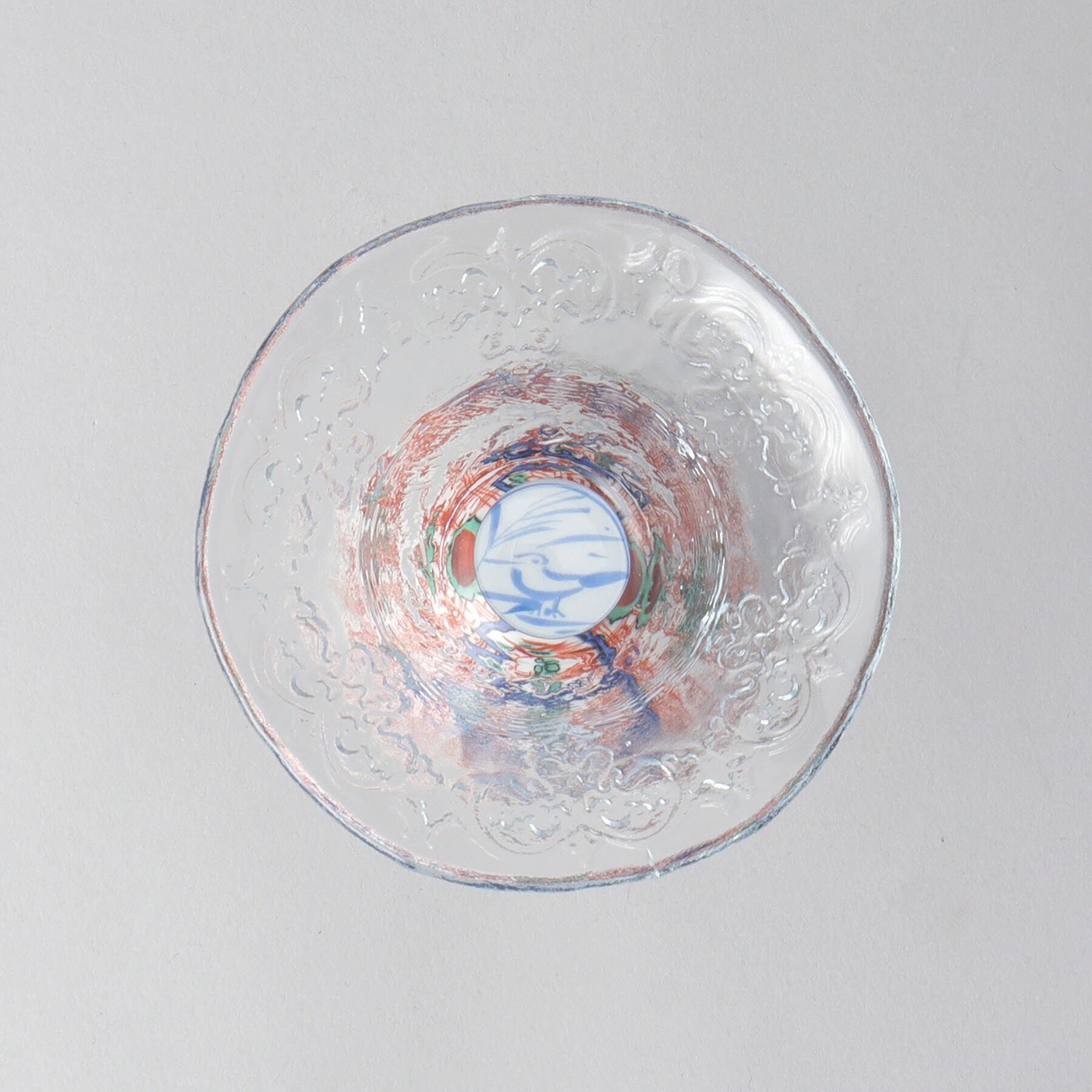 212 KITCHEN STORE「赤絵丸紋　高台ガラスデザート鉢」|食器・キッチングッズ|