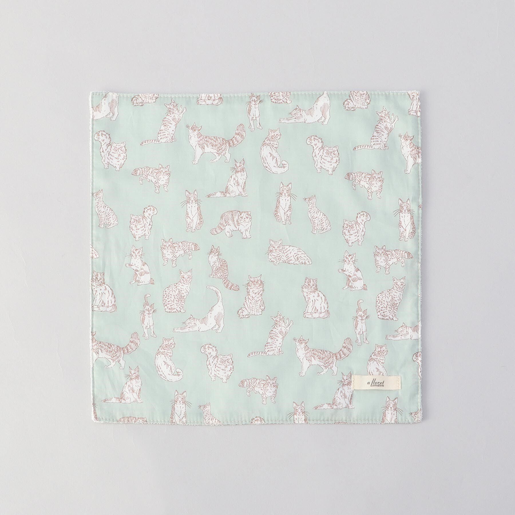 212 KITCHEN STORE「ミャオウ ステッチハンドタオル 25&times;25 MT ＜フローレットロンドン ＞」|ハンカチ|