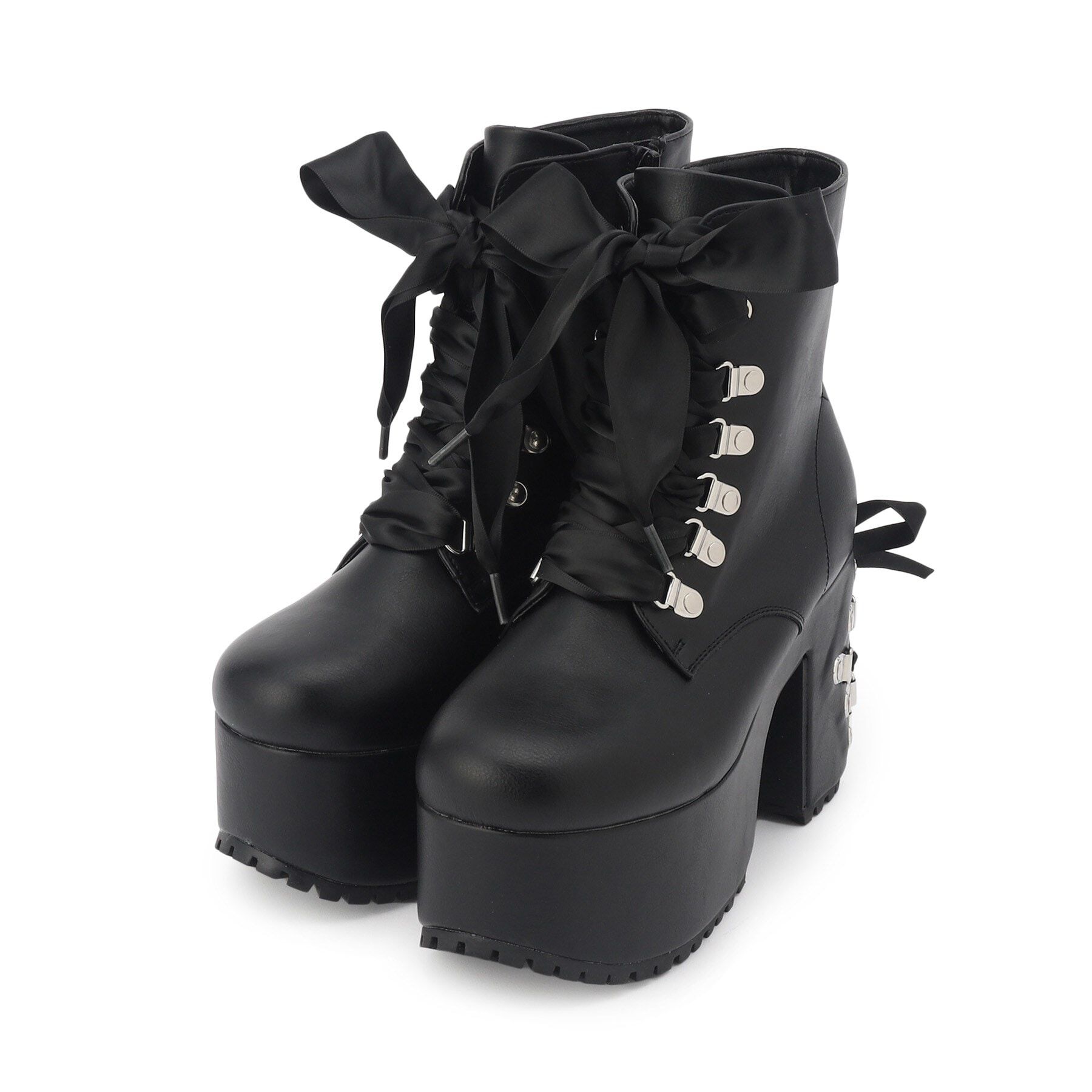 csT&P「厚底 ハトメ レースアップブーツ」|ショートブーツ|