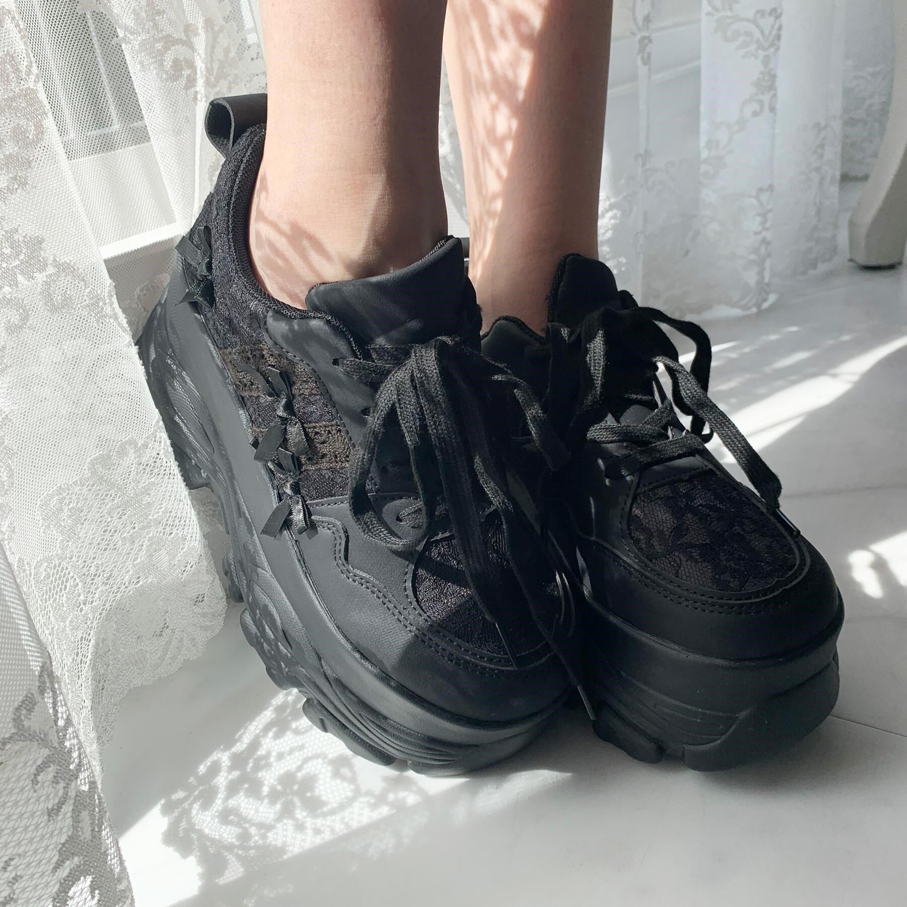 csT&P「厚底リボンスニーカー」|スニーカー|