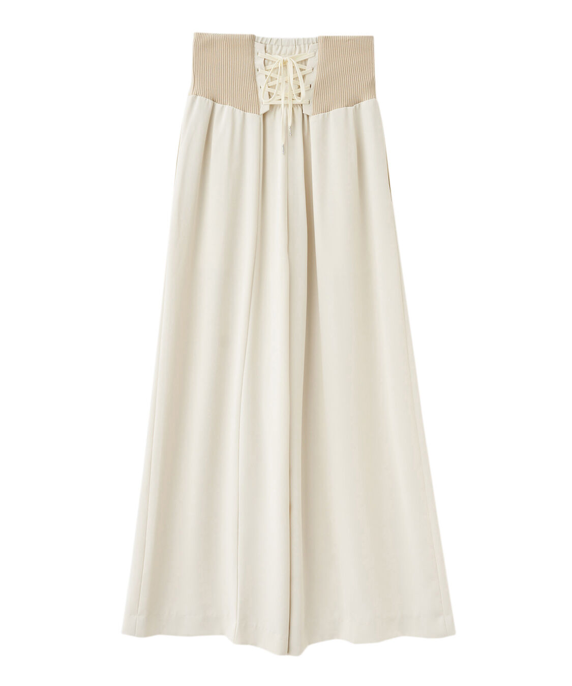 COCO DEAL「コルセットリブワイドパンツ」|スラックス|