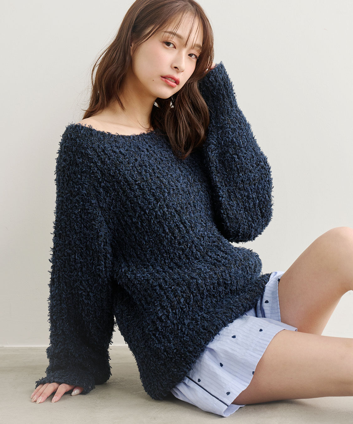 COCO DEAL「ミドル丈フェザーニット」|ニット・セーター|