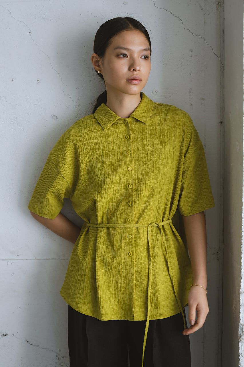 STYLEMIXER「リンクルハーフスリーブシャツ」|シャツ・ブラウス|GRN