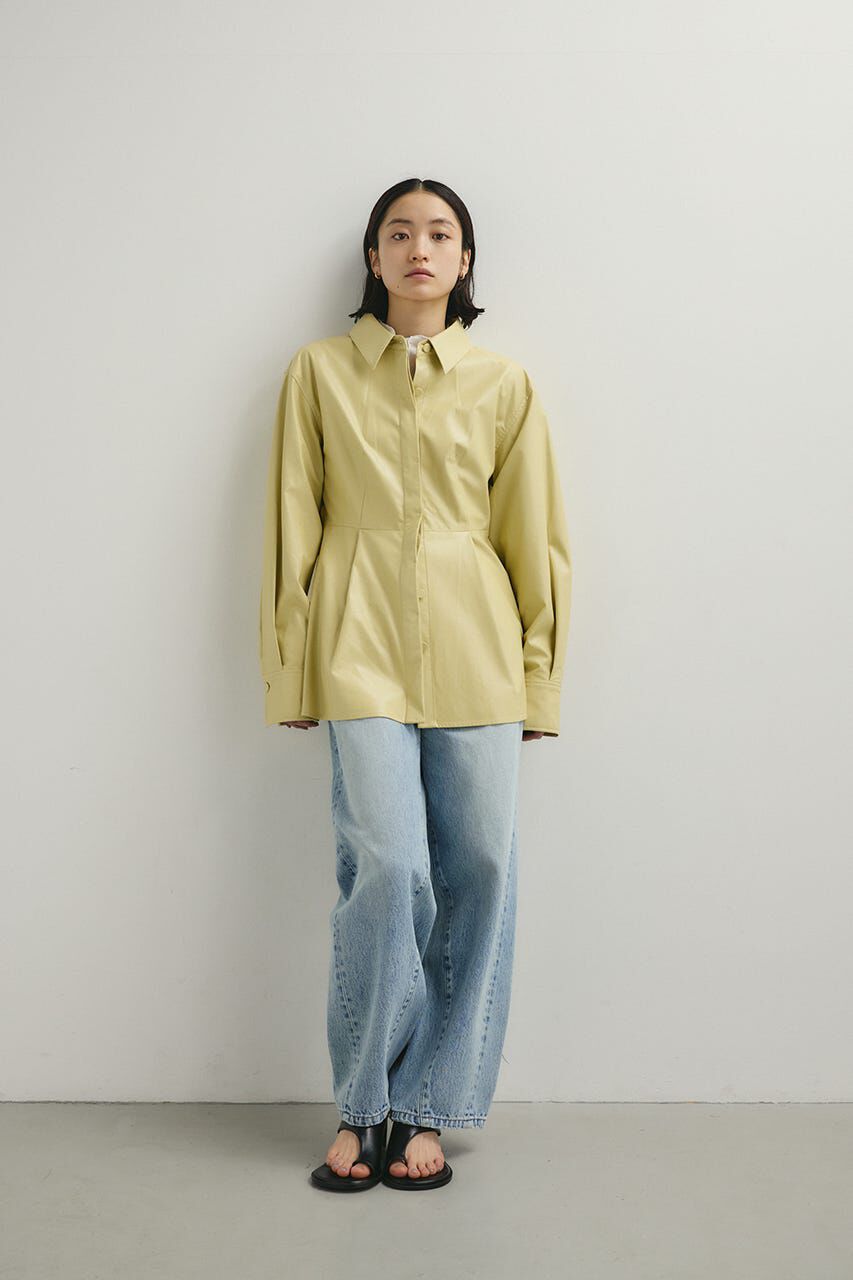 STYLEMIXER「フェイクレザータックシャツ」|シャツ・ブラウス|