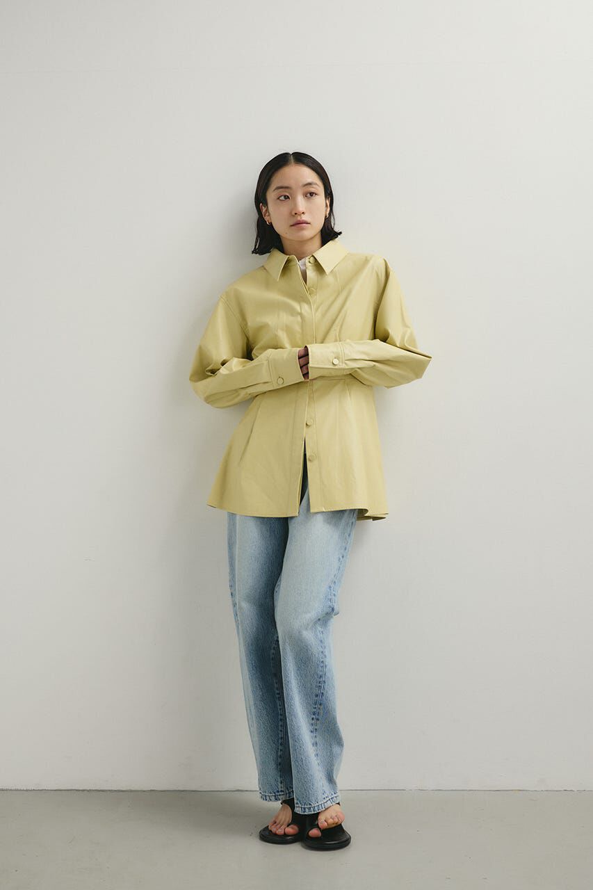 STYLEMIXER「フェイクレザータックシャツ」|シャツ・ブラウス|