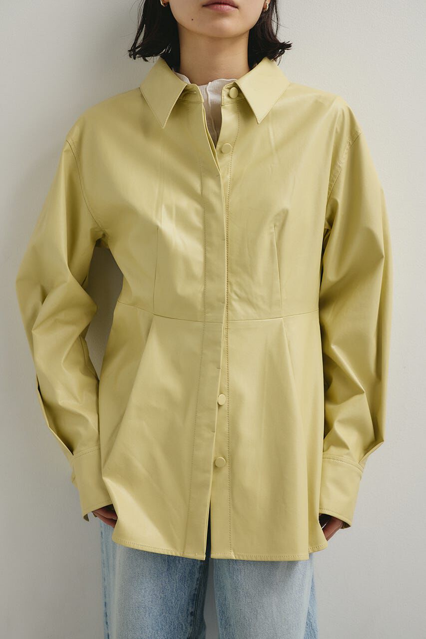 STYLEMIXER「フェイクレザータックシャツ」|シャツ・ブラウス|