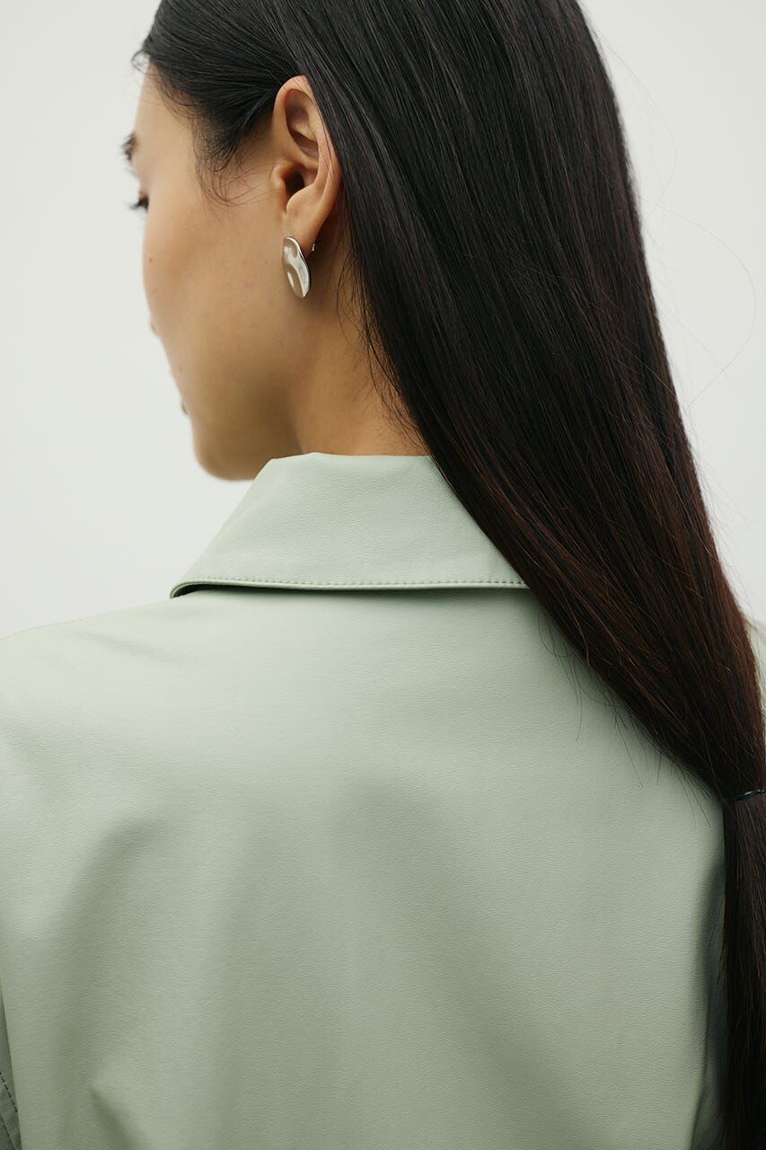 STYLEMIXER「フェイクレザータックシャツ」|シャツ・ブラウス|