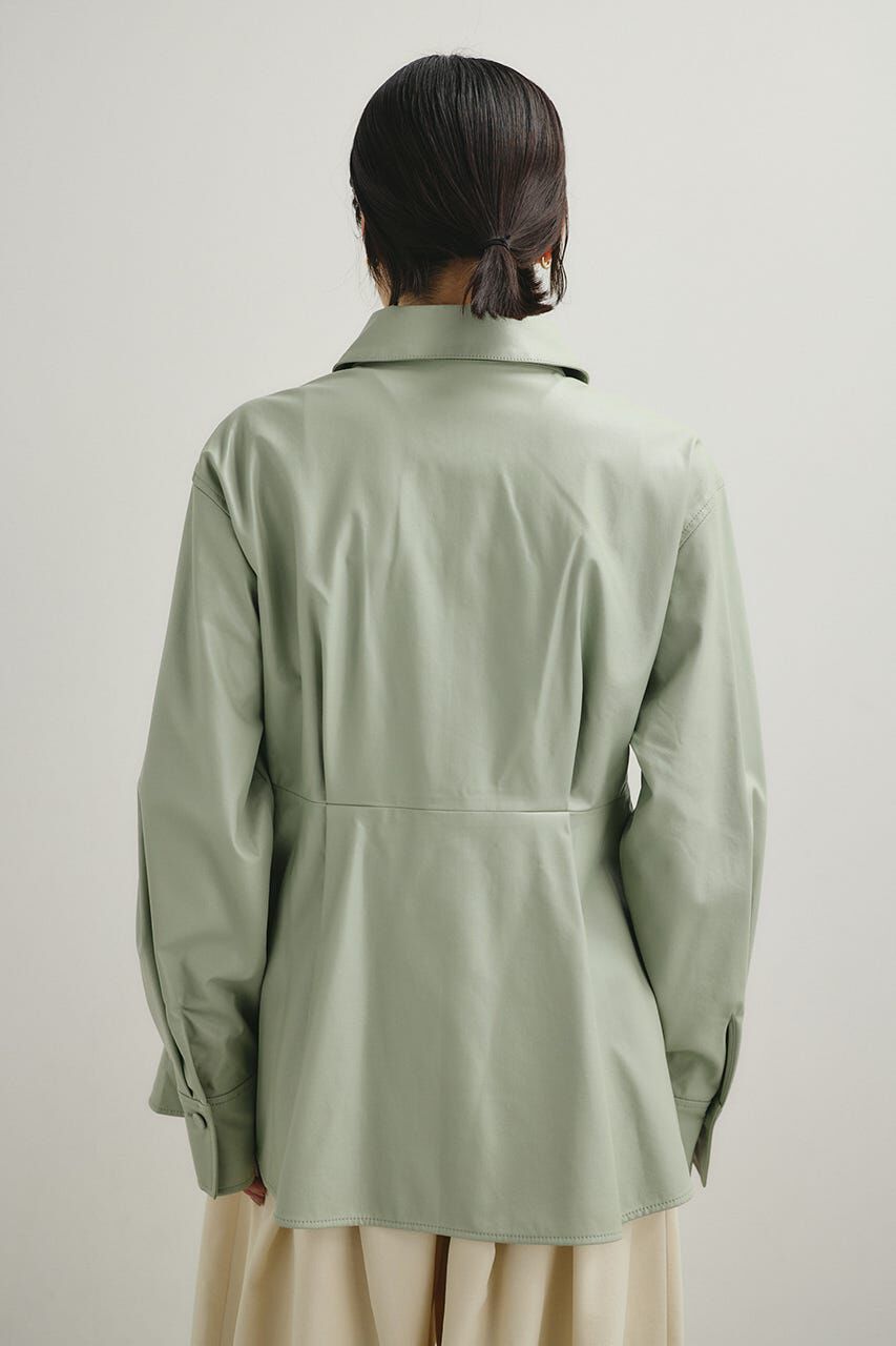 STYLEMIXER「フェイクレザータックシャツ」|シャツ・ブラウス|