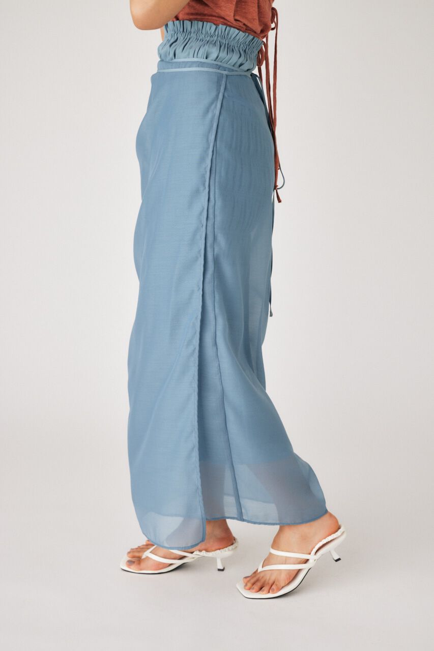 MOUSSY「SHEER WRAP スカート」|スカート|L/BLU1