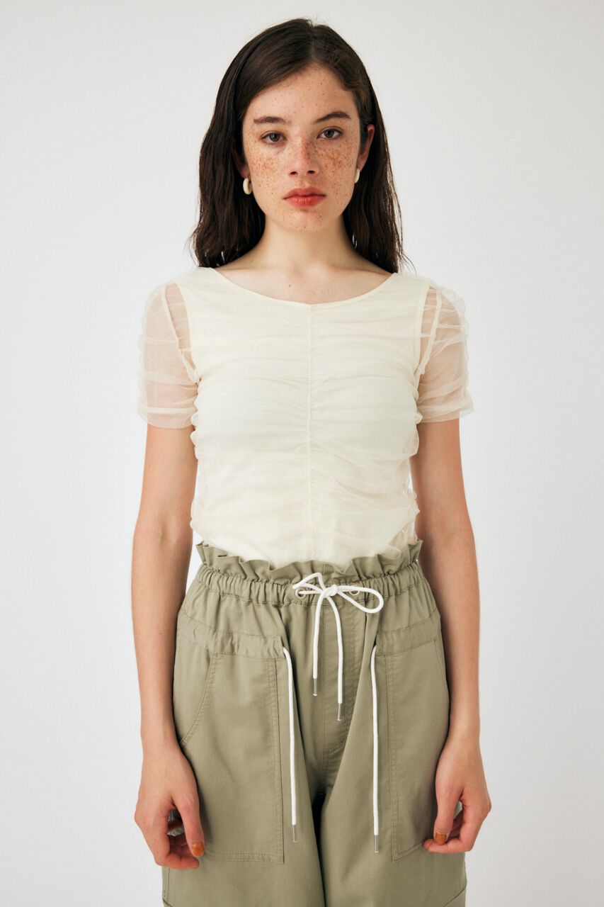 MOUSSY「CUT TULLE トップス」|Tシャツ・カットソー|