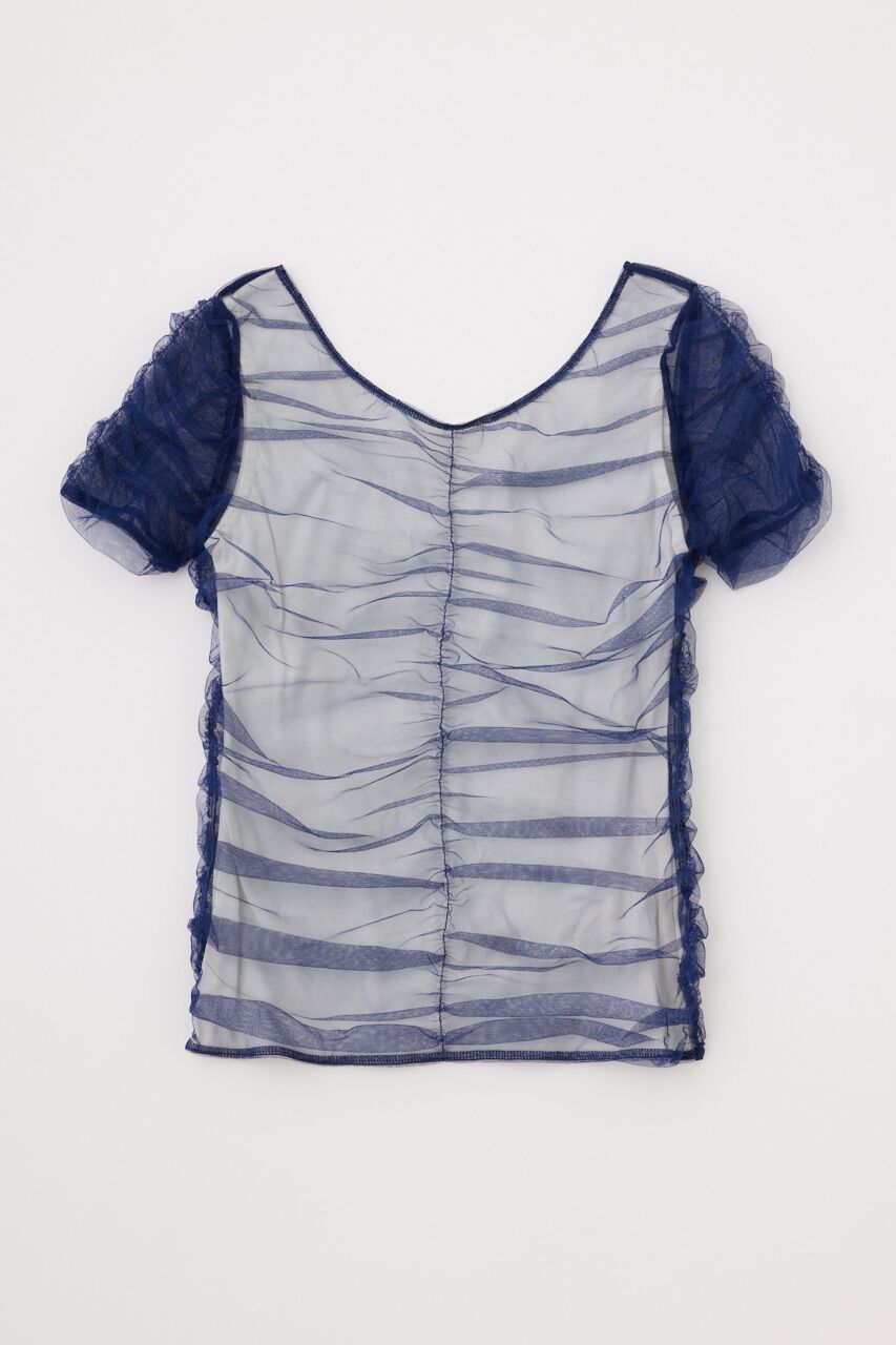 MOUSSY「CUT TULLE トップス」|Tシャツ・カットソー|NVY