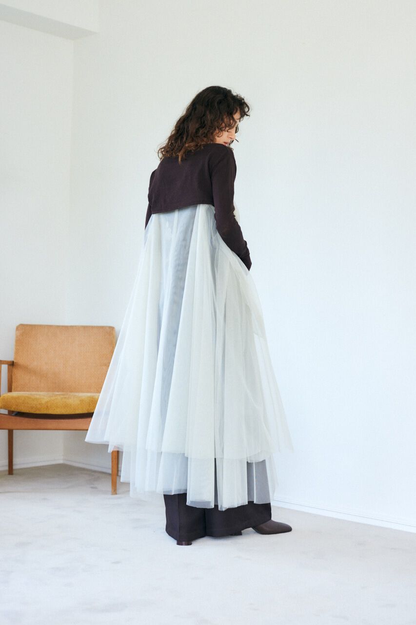 MOUSSY「チュール A LINE ドレス」|ワンピース|