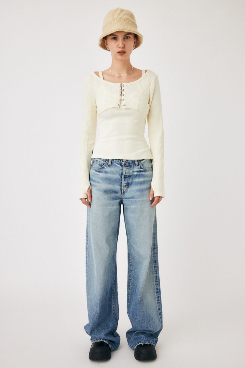 MOUSSY「HOOK & EYE BOLERO トップス」|Tシャツ・カットソー|