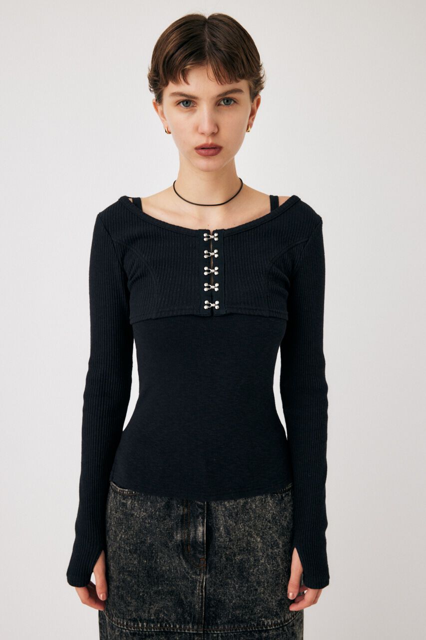 MOUSSY「HOOK & EYE BOLERO トップス」|Tシャツ・カットソー|