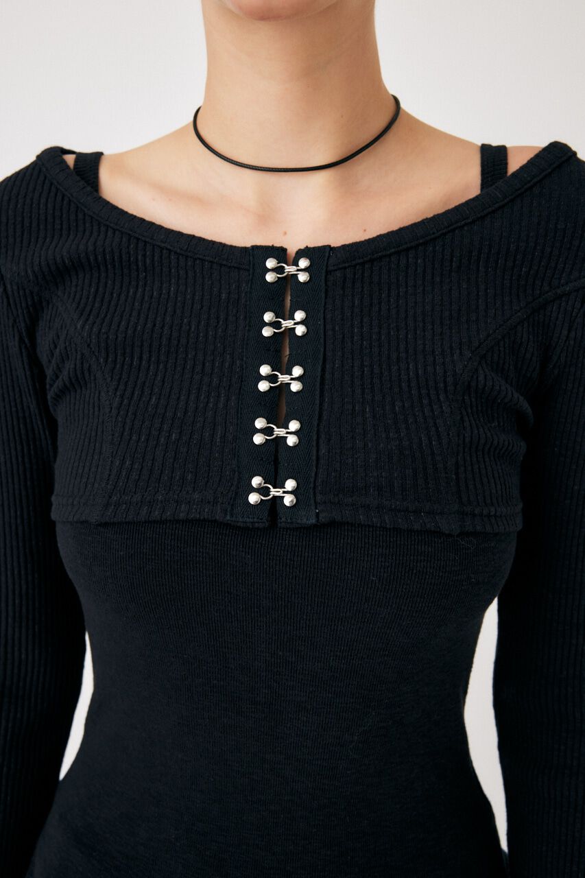 MOUSSY「HOOK & EYE BOLERO トップス」|Tシャツ・カットソー|